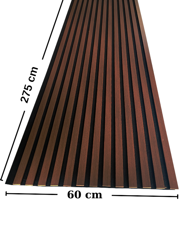 Koyu Ceviz Akustik Panel 60x275 cm