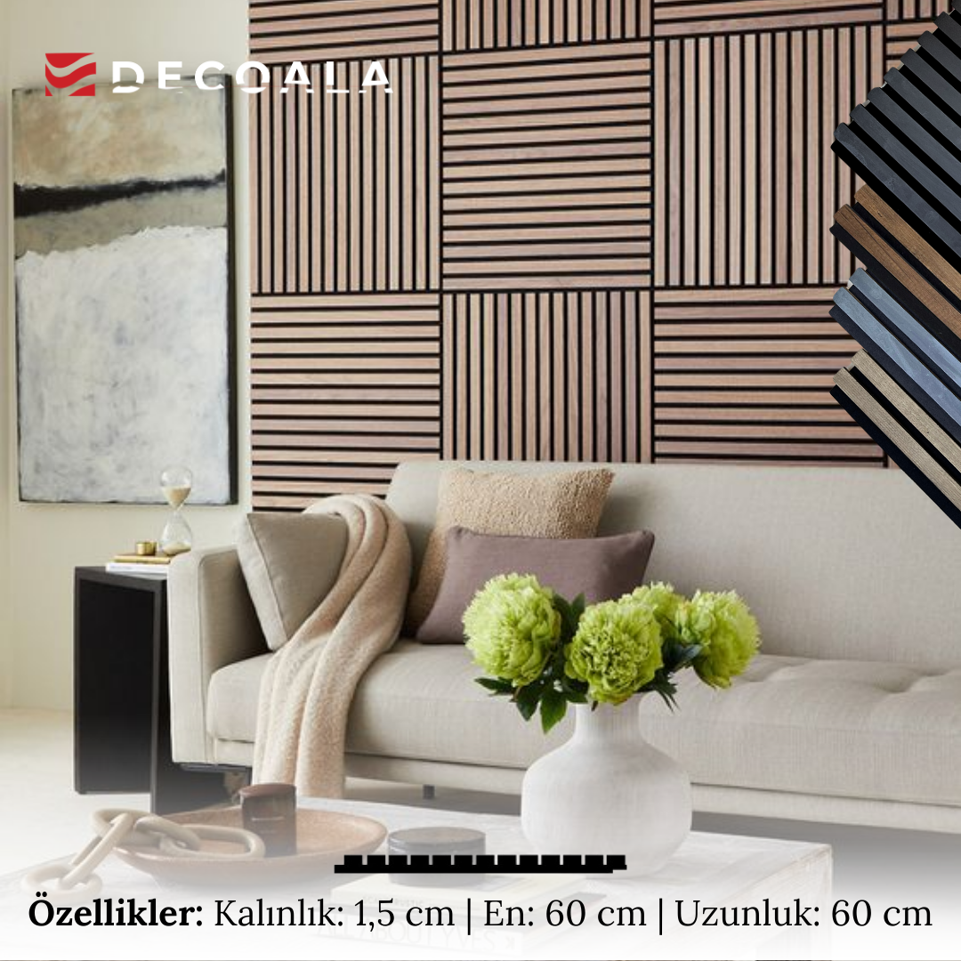 Kare Teak Akustik Panel