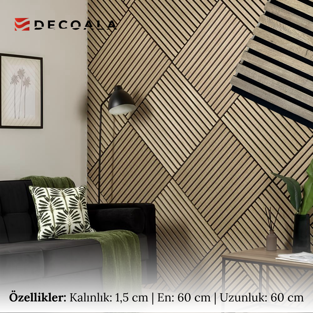 Kare Teak Akustik Panel