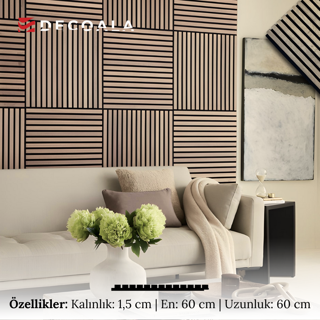 Kare Teak Akustik Panel