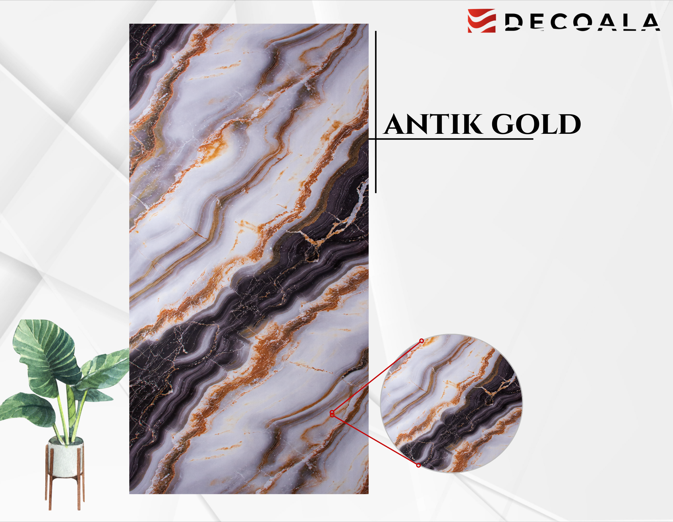 Antik Gold PVC Duvar Paneli