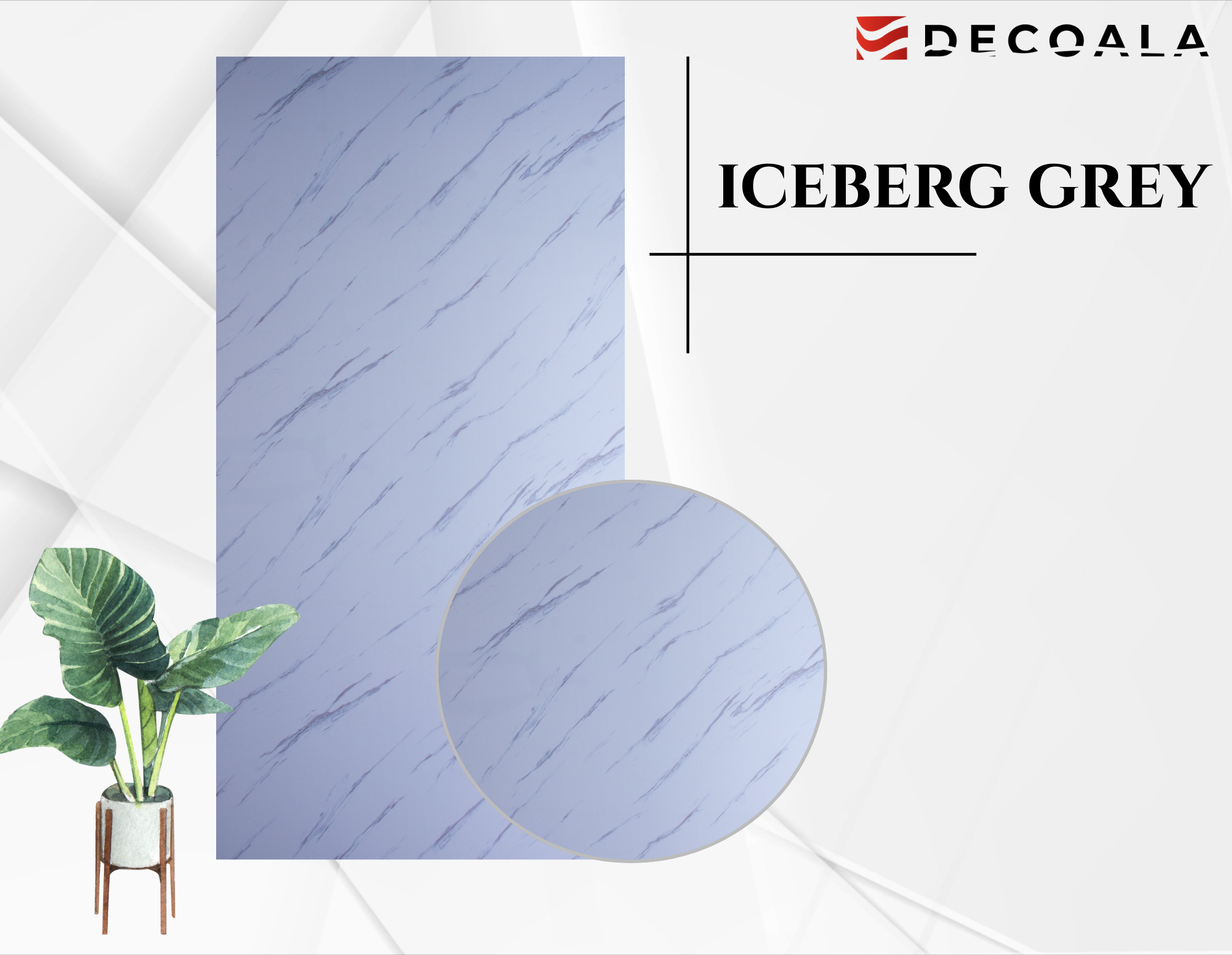 PVC Marble Panel  Iceberg Gray
