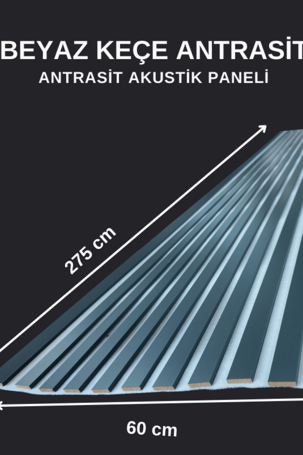 Mdf Ahşap Akustik Duvar Paneli Beyaz Keçe