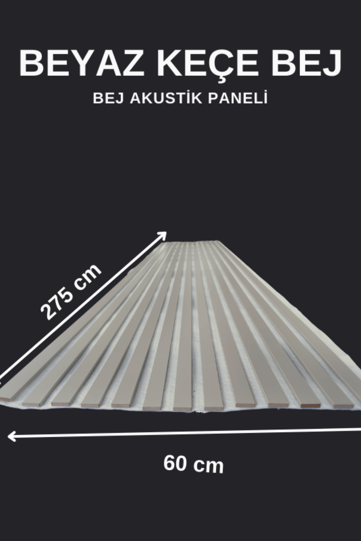 Mdf Ahşap Akustik Duvar Paneli Beyaz Keçe