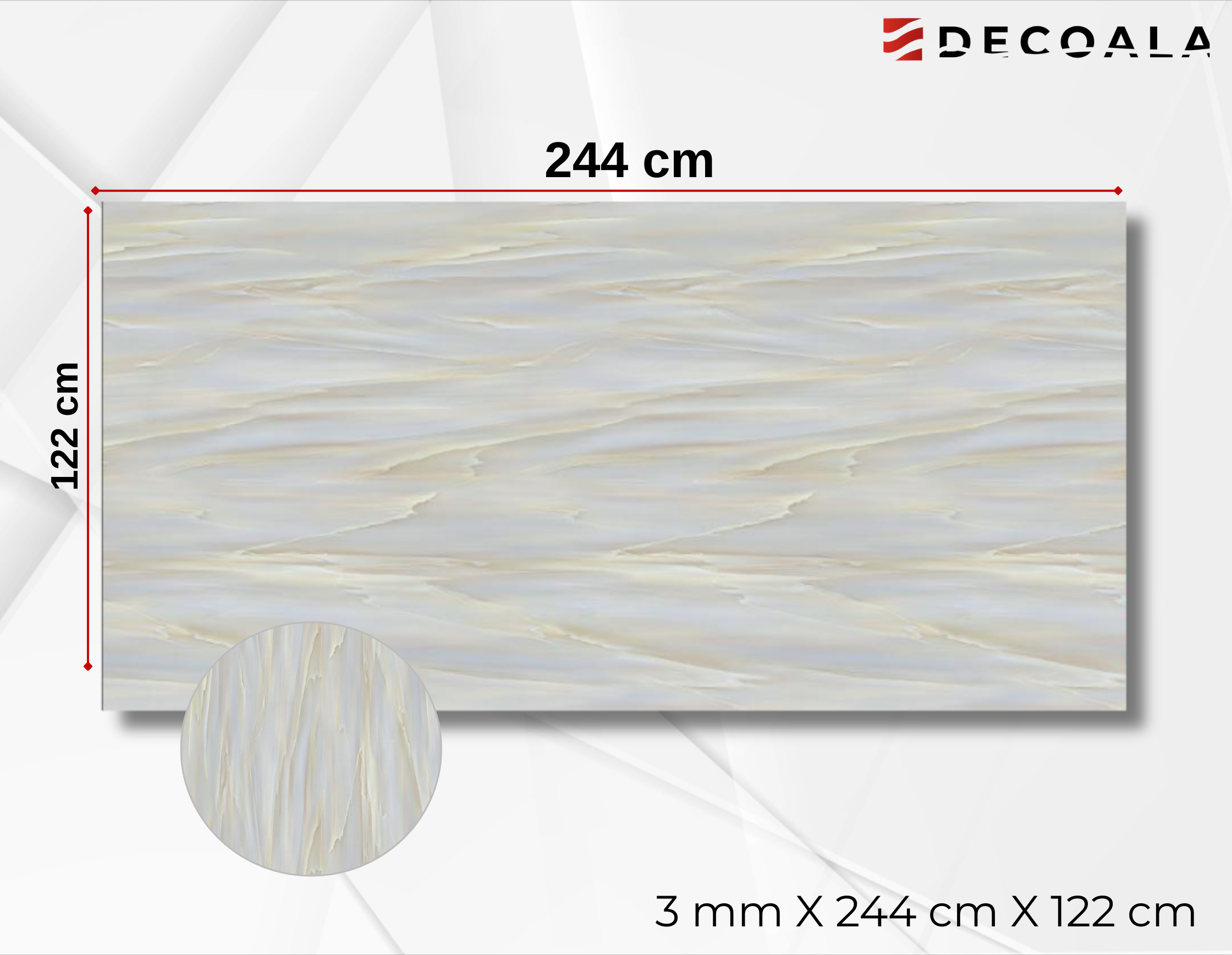 Moji Cream PVC Duvar Paneli