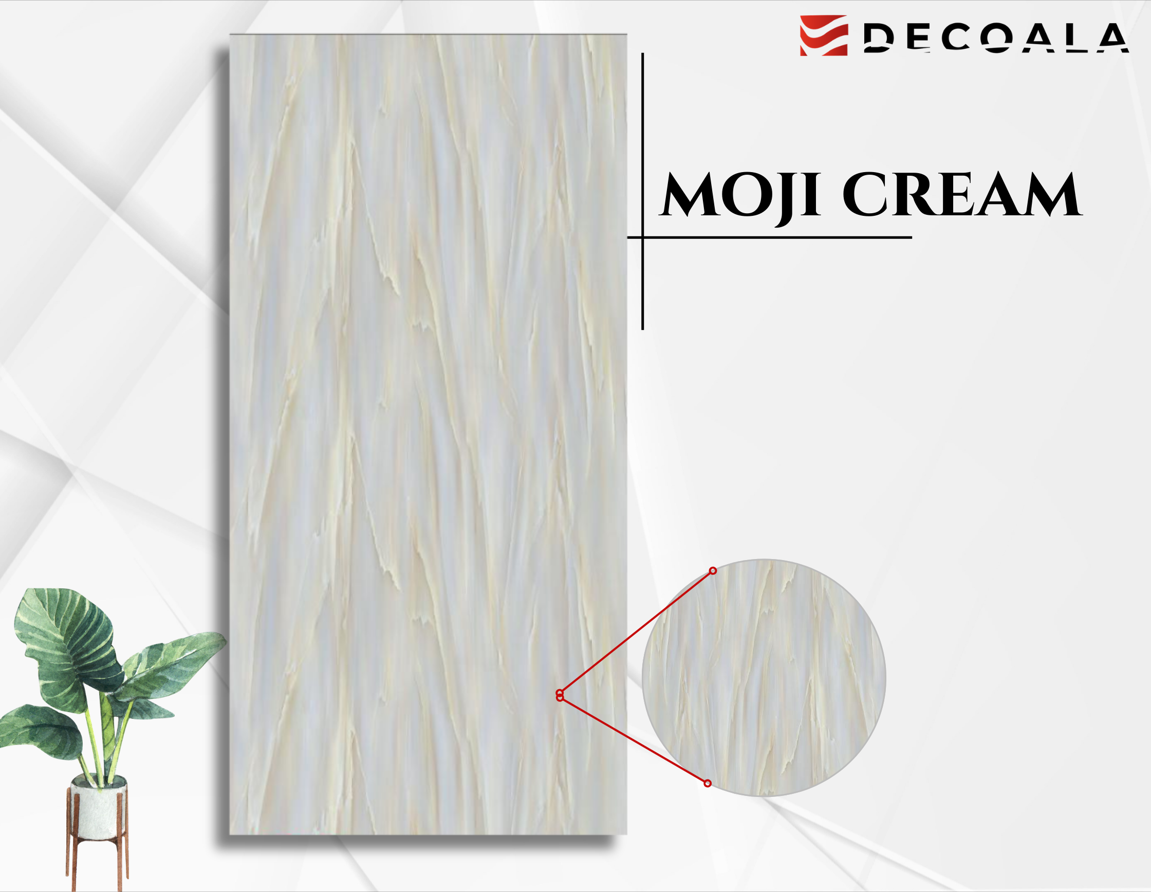 Moji Cream PVC Duvar Paneli