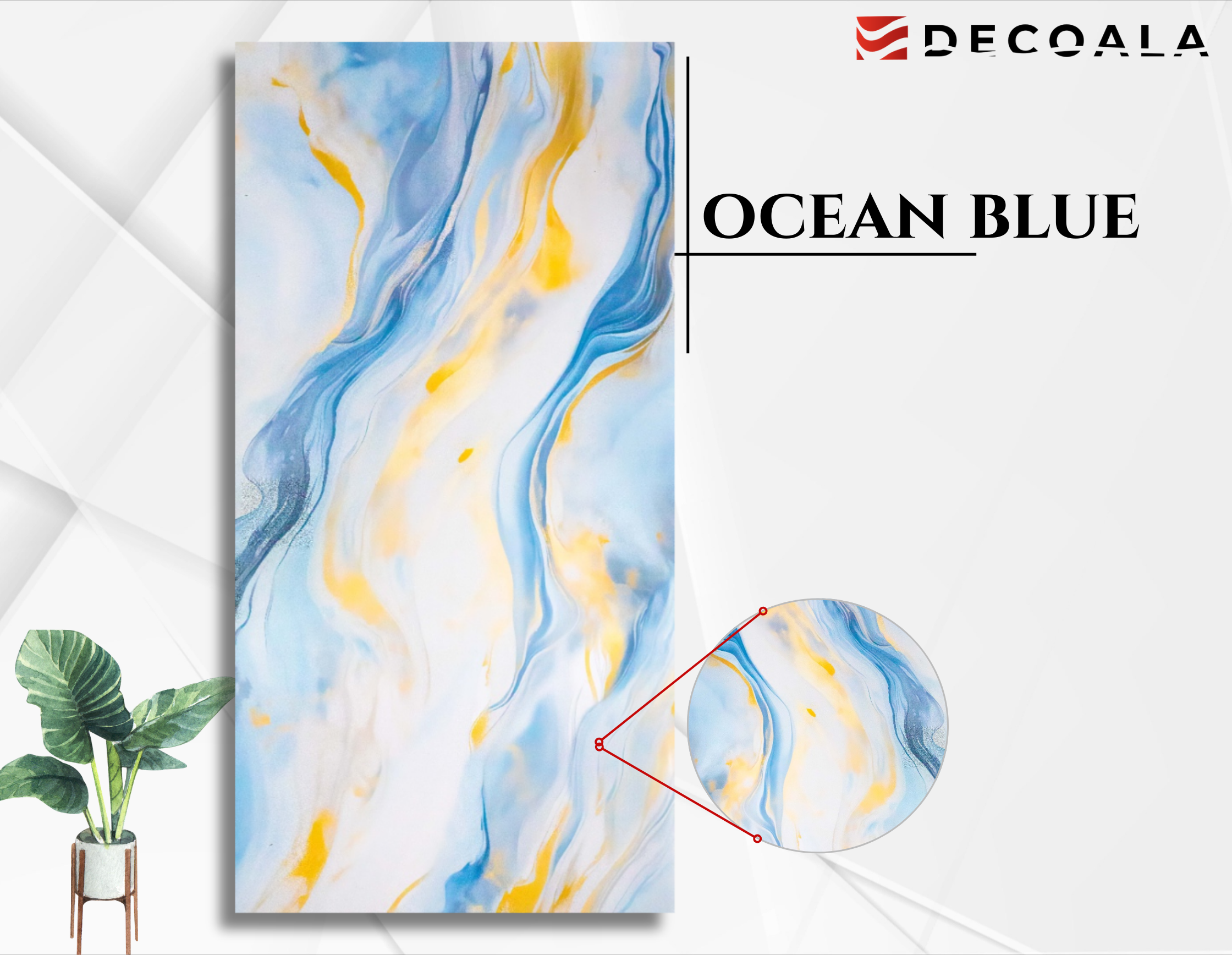 Ocean Blue PVC Duvar Paneli