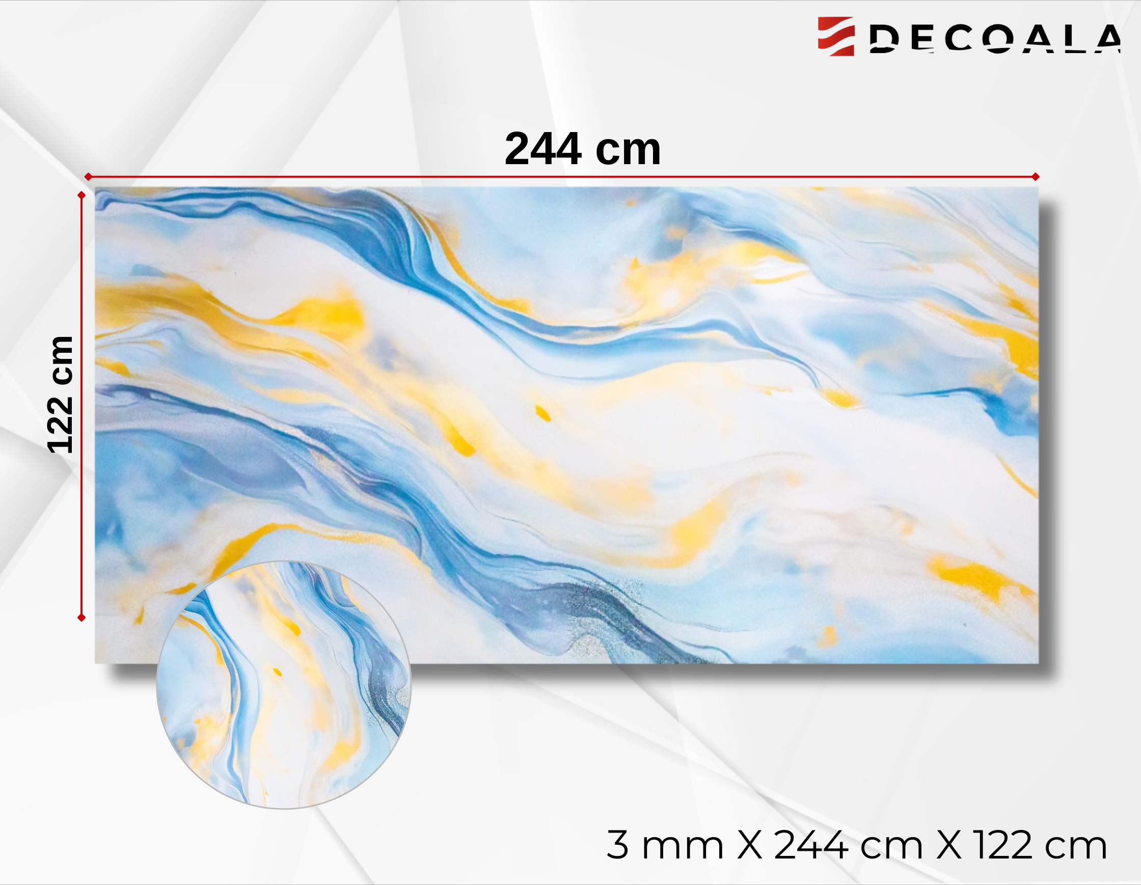 Ocean Blue PVC Duvar Paneli