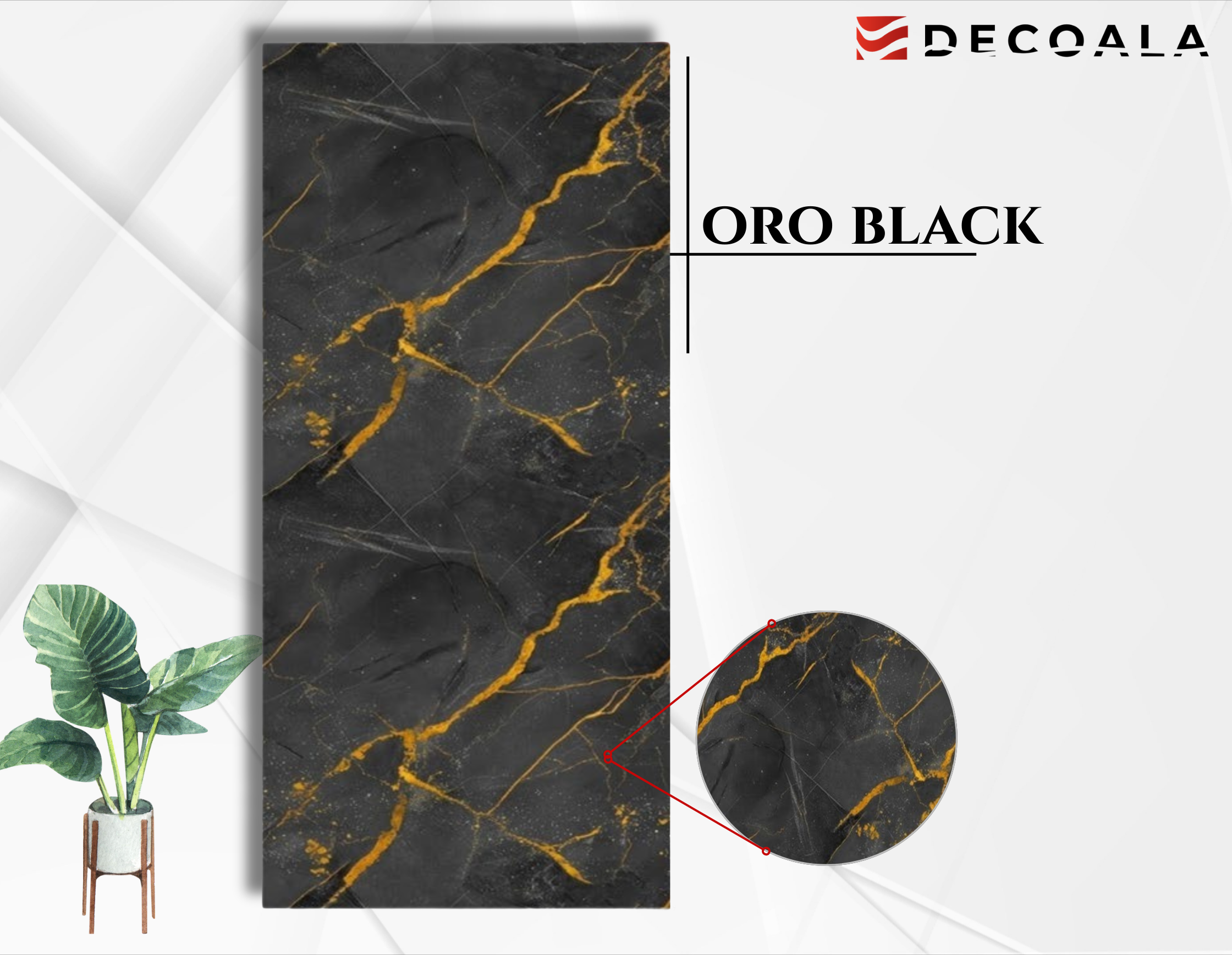 Oro Black PVC Duvar Paneli