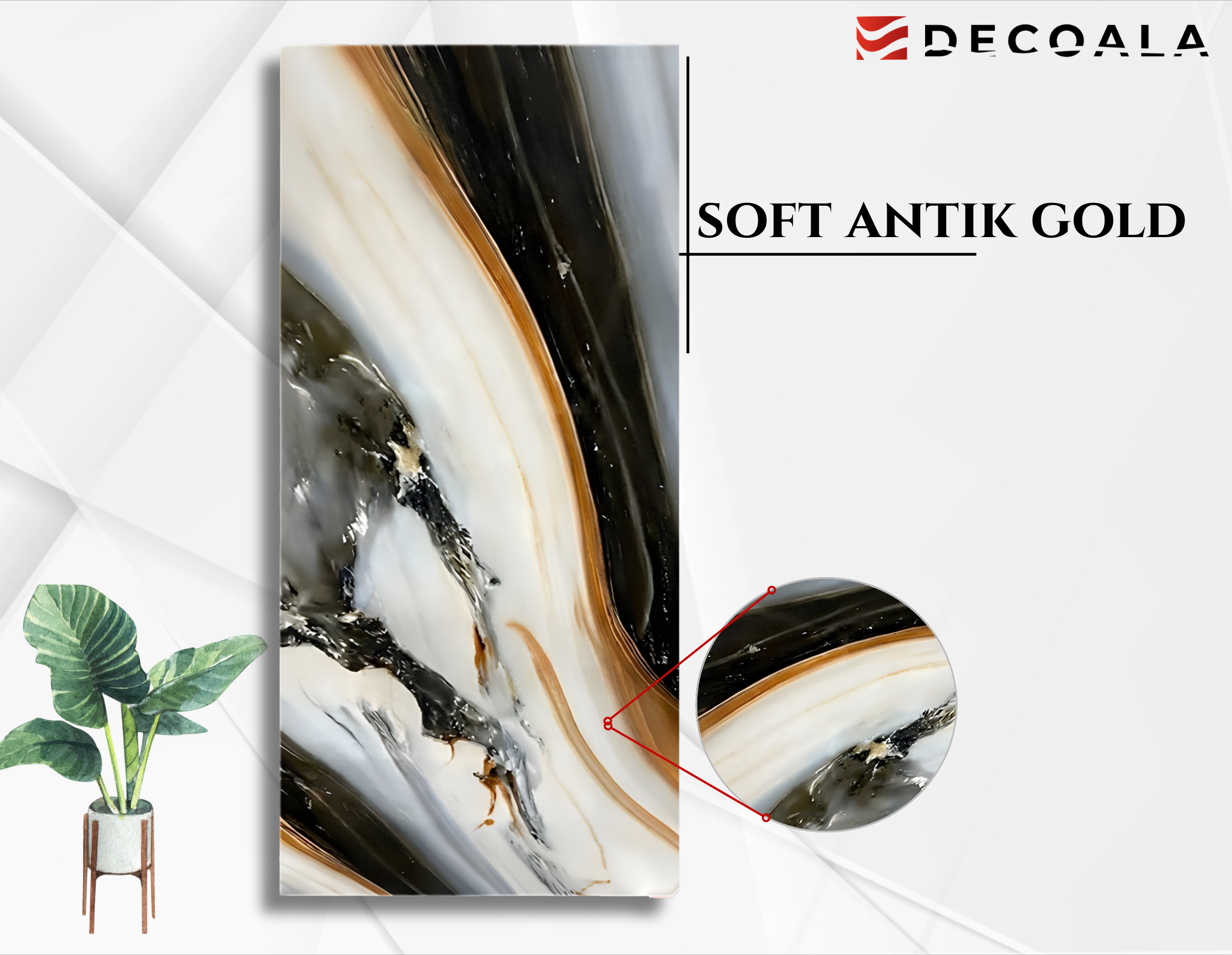 Soft Antik Gold PVC Duvar Paneli