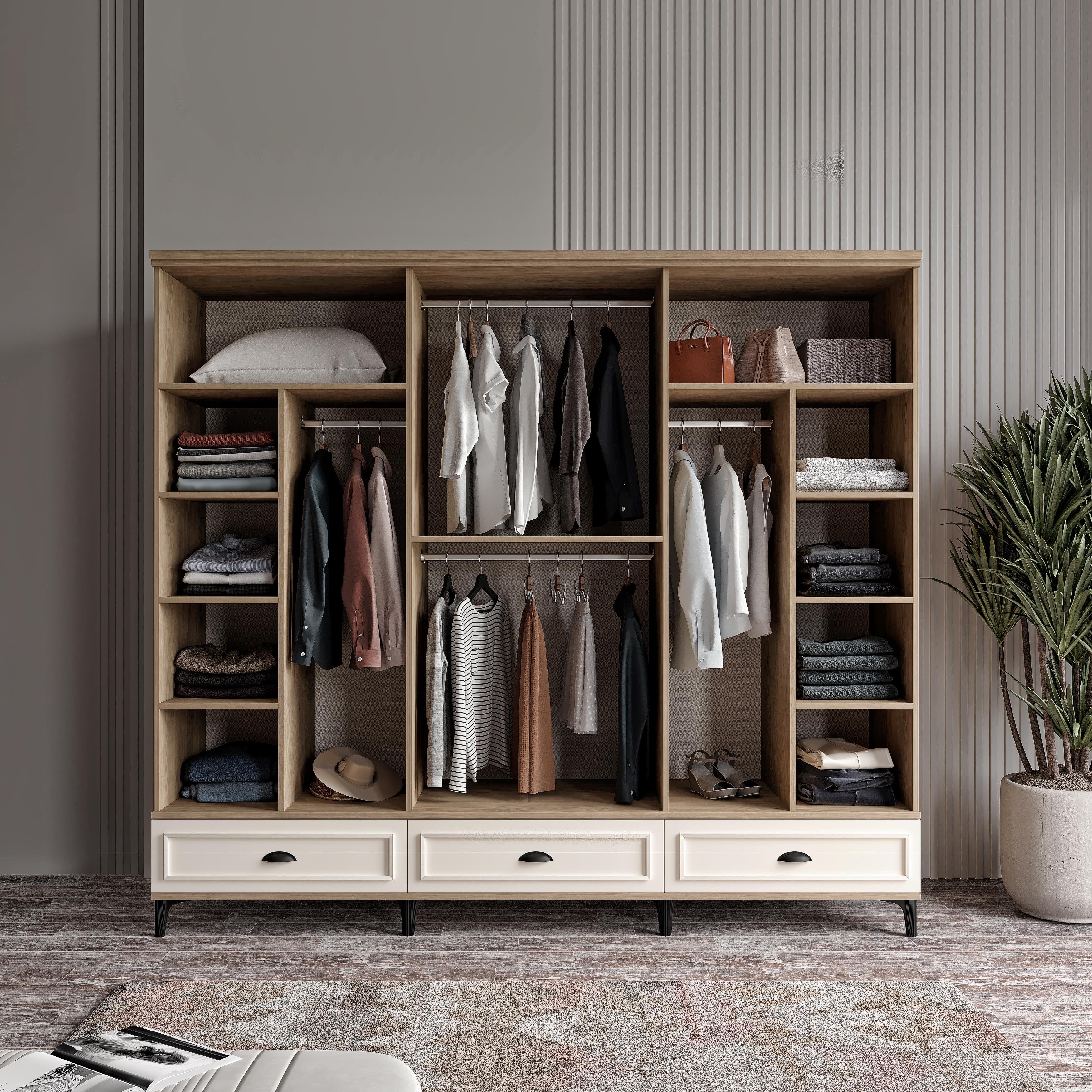  ÇAKRA 6 KAPILI DOLAP %100 MDF