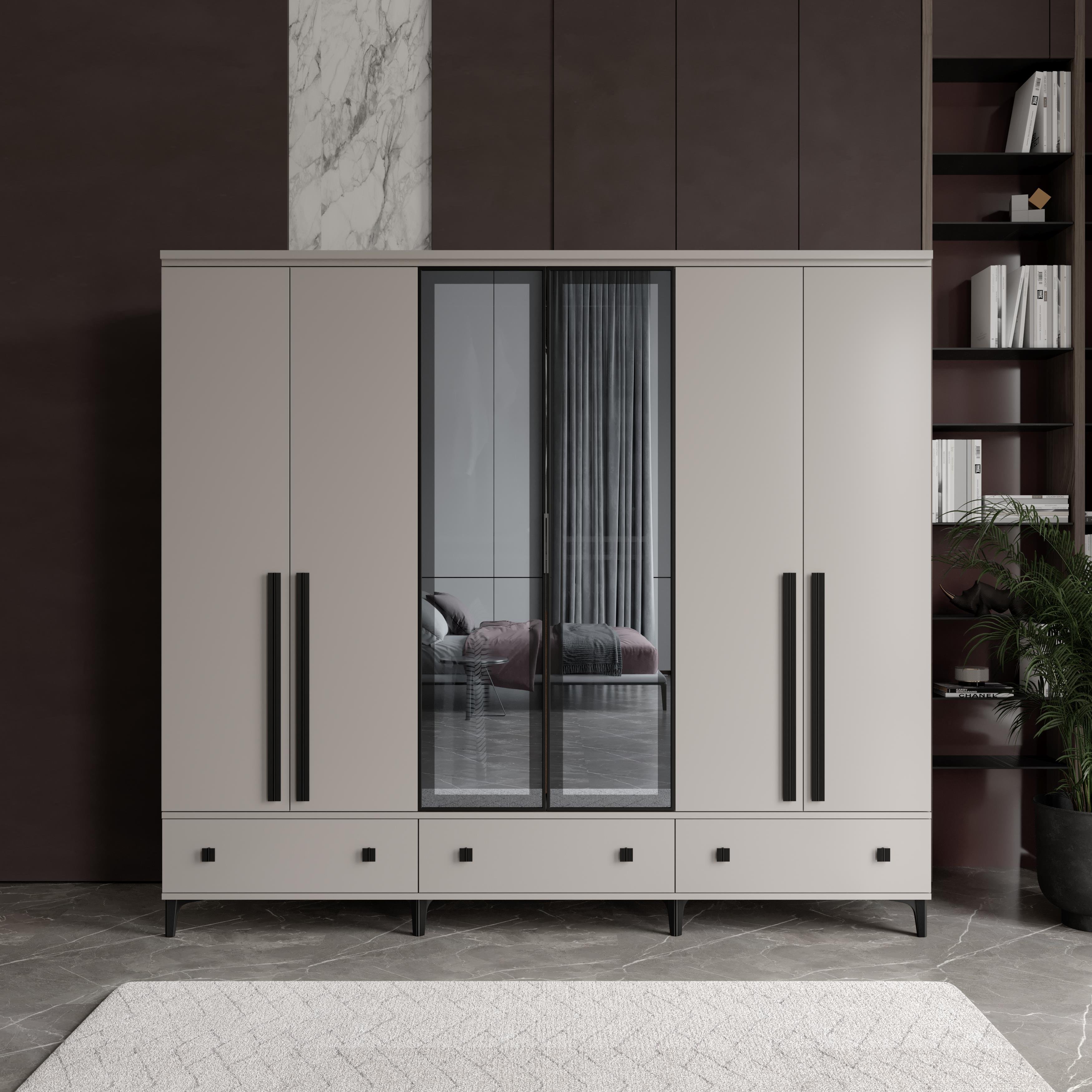  KONFOR 6 KAPILI DOLAP %100 MDF