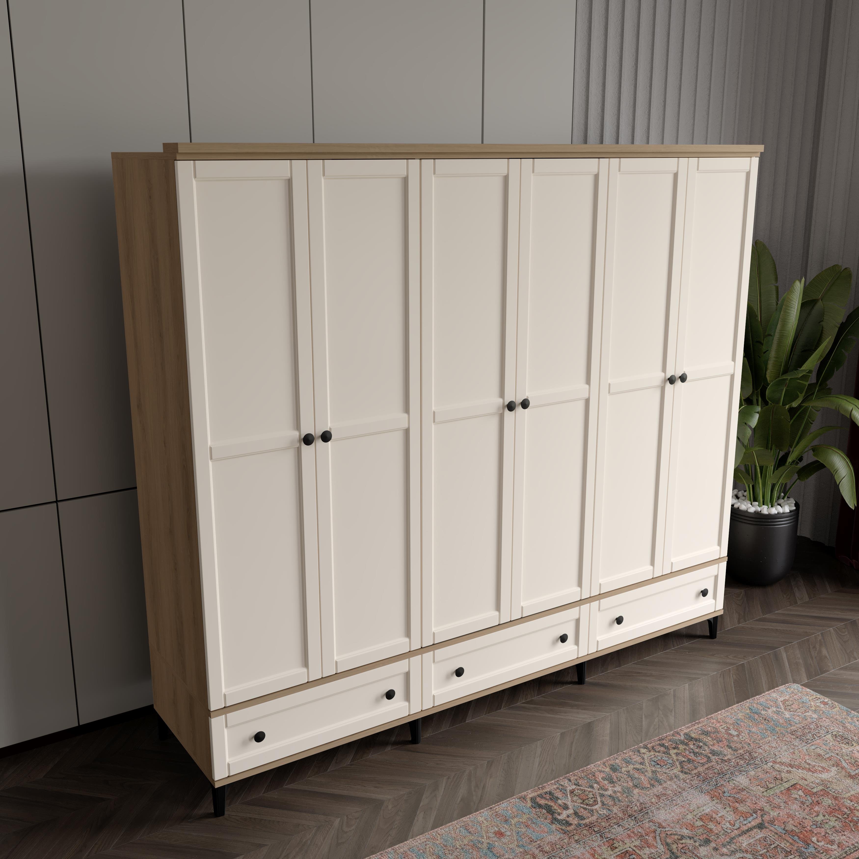  SARDUNYA 6 KAPILI DOLAP %100 MDF