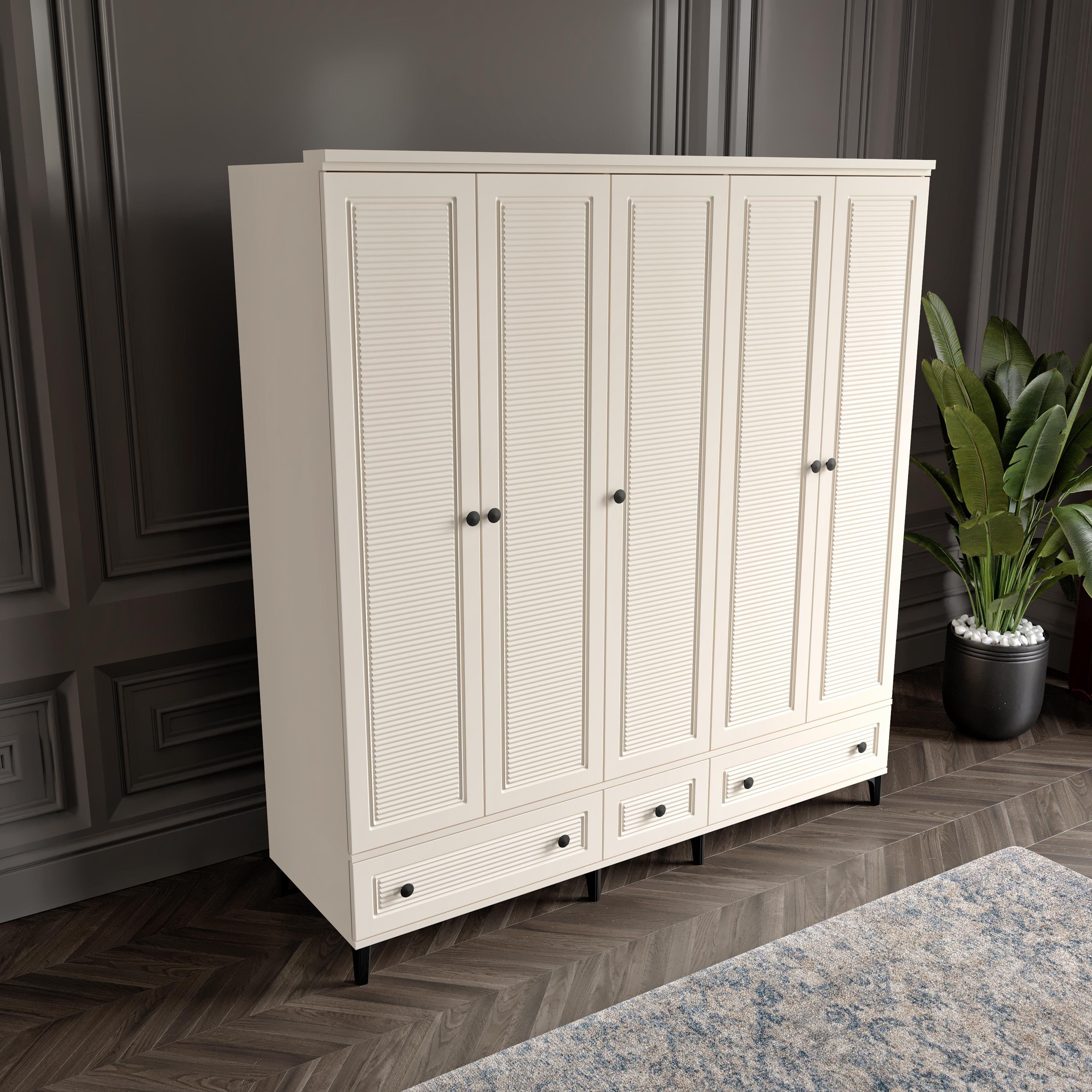  ZÜHRE 5 KAPILI DOLAP %100 MDF