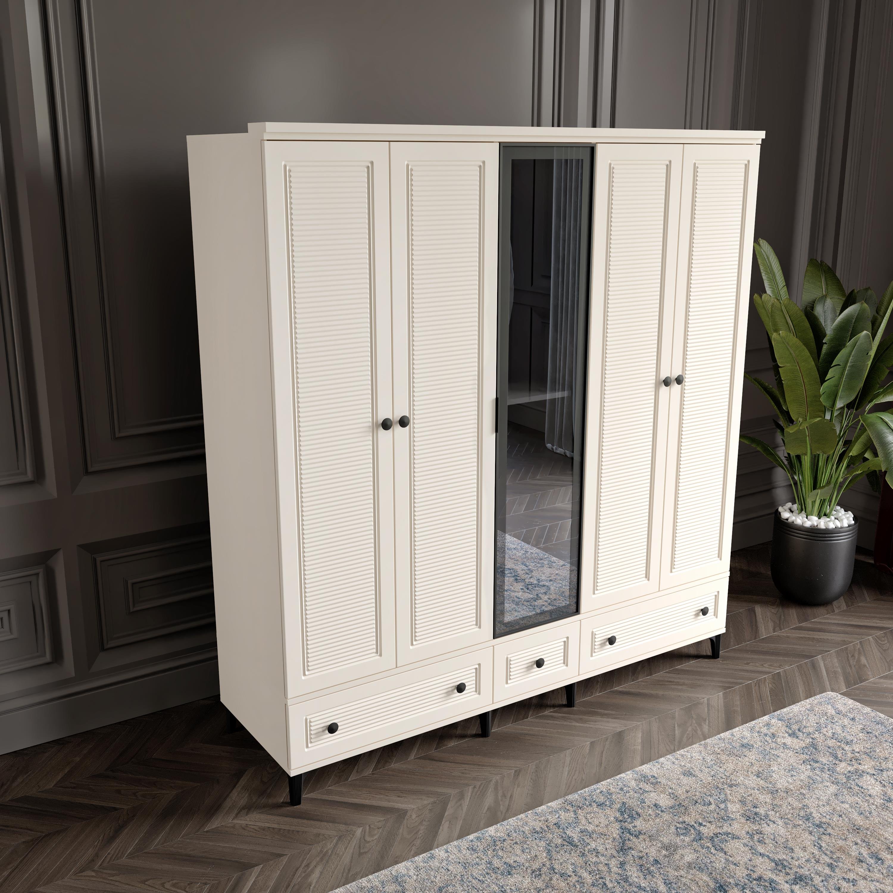 ZÜHRE 5 KAPILI DOLAP %100 MDF