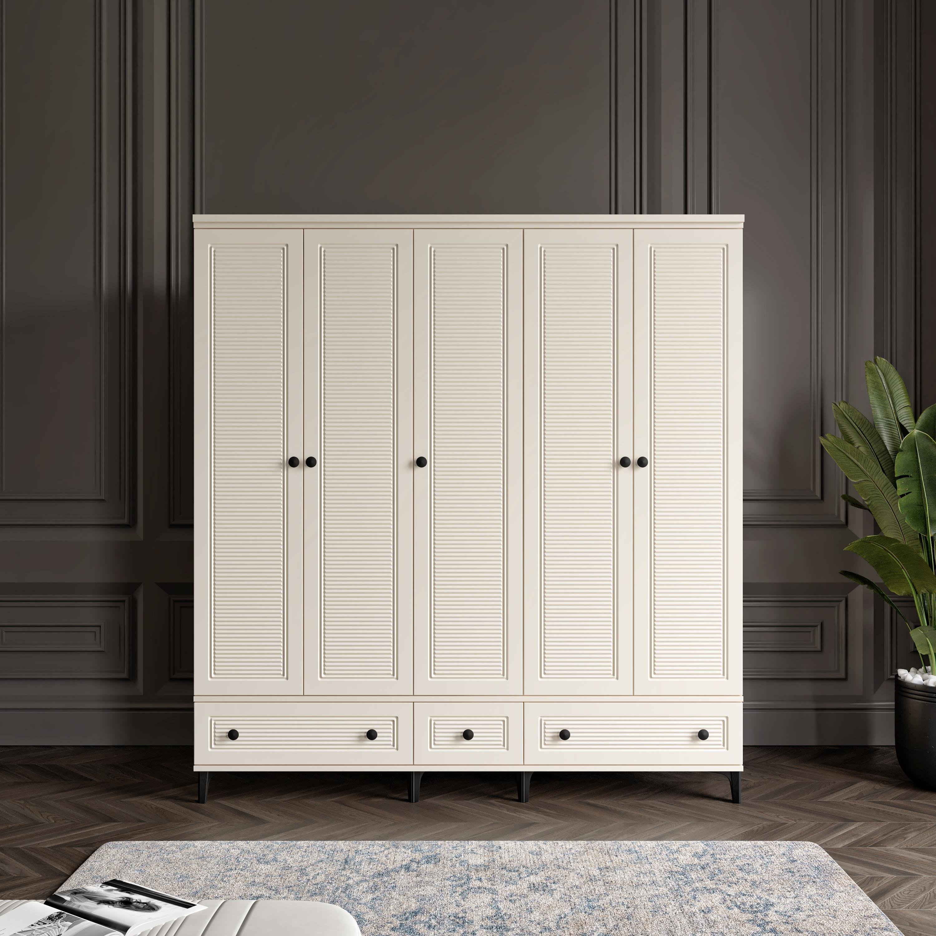  ZÜHRE 5 KAPILI DOLAP %100 MDF