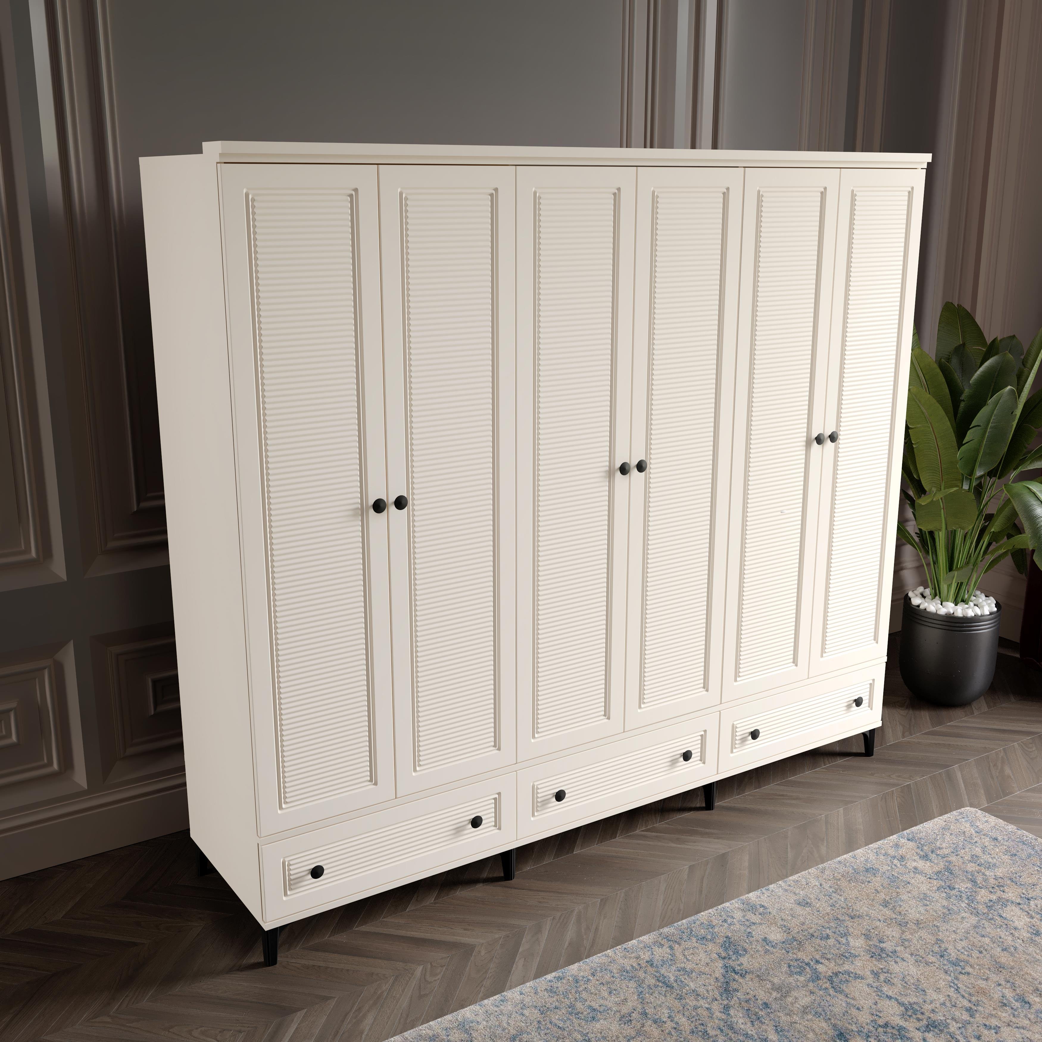  ZÜHRE 6 KAPILI DOLAP %100 MDF