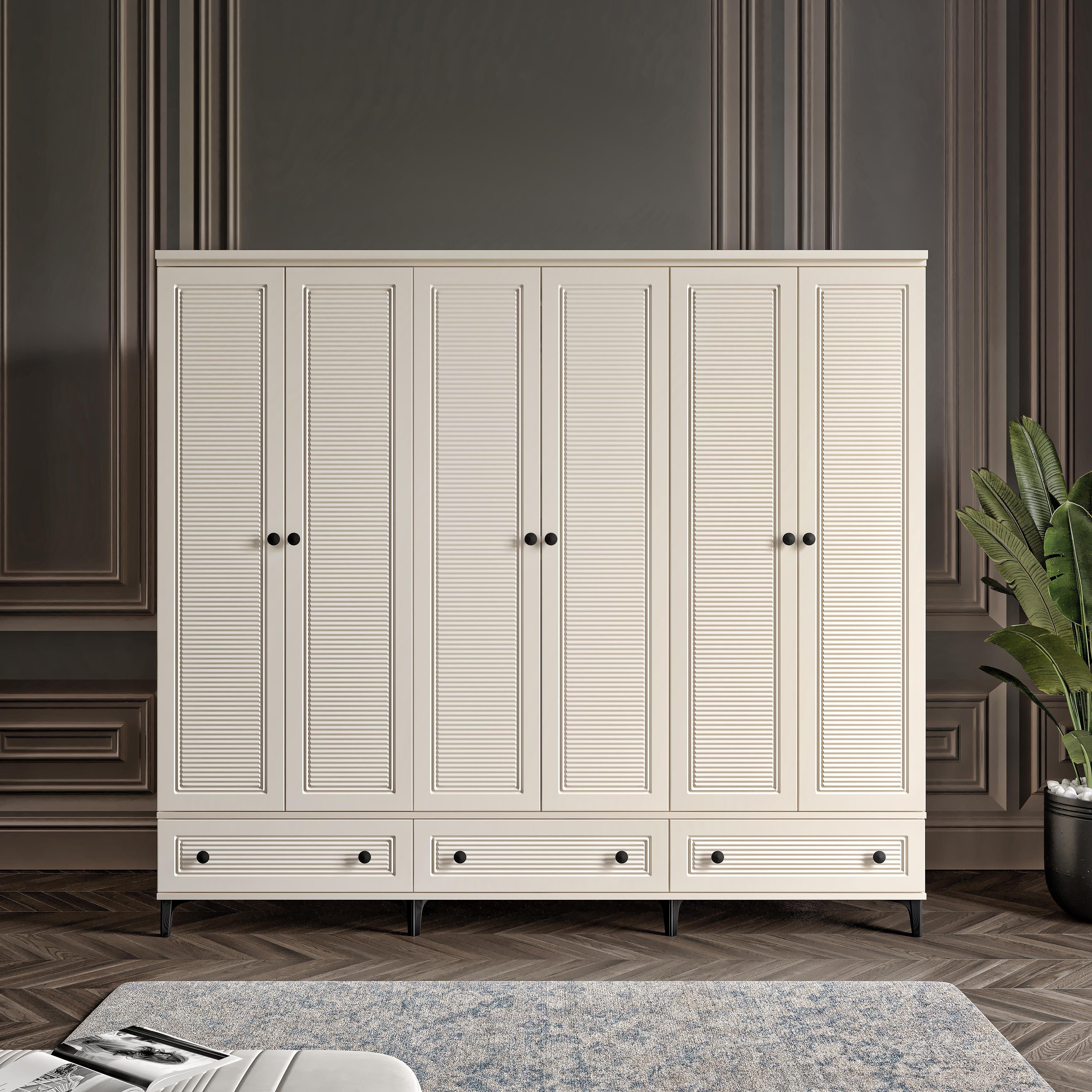 Rindo Home Mobilya - Zühre 6 kapılı MDF dolap