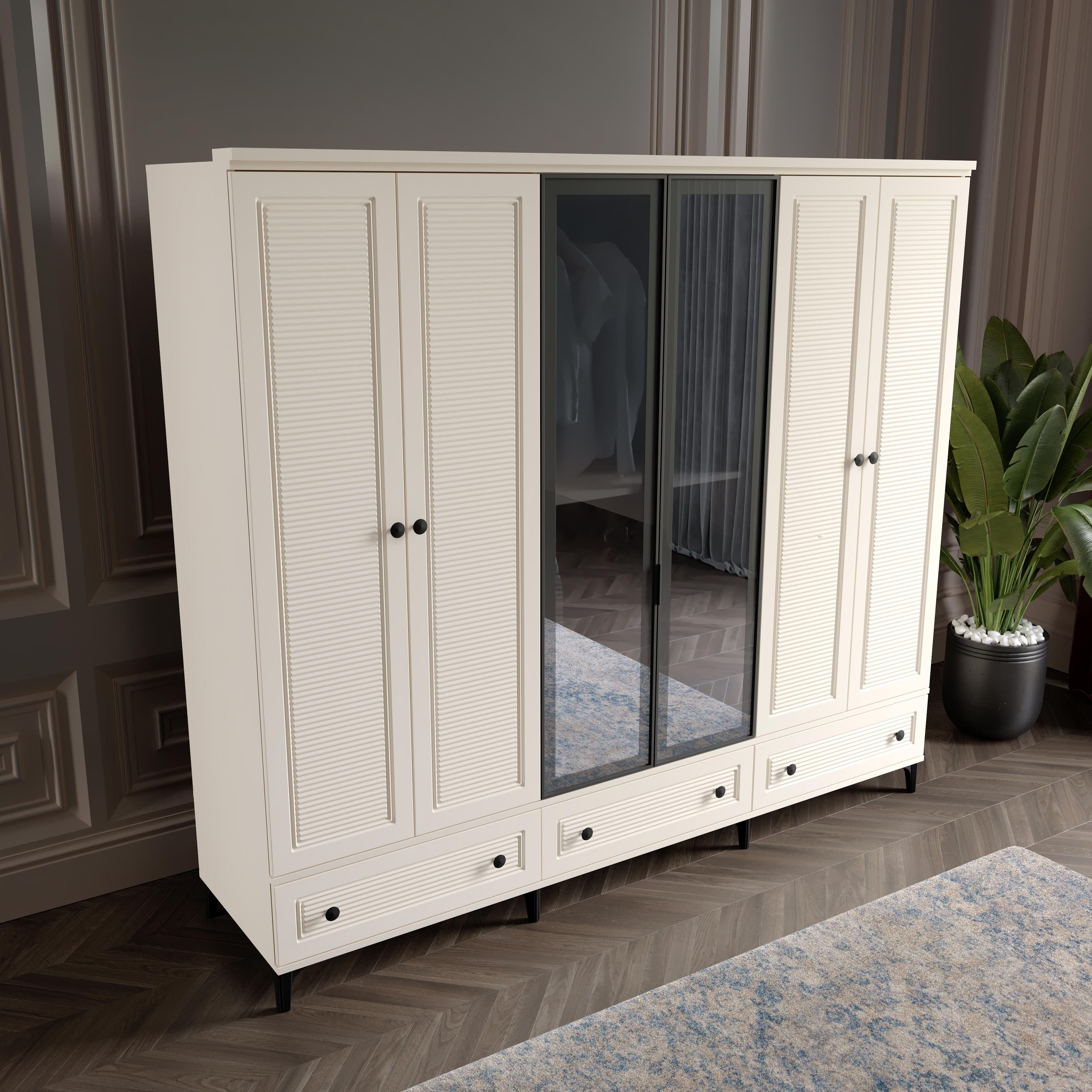  ZÜHRE 6 KAPILI DOLAP %100 MDF