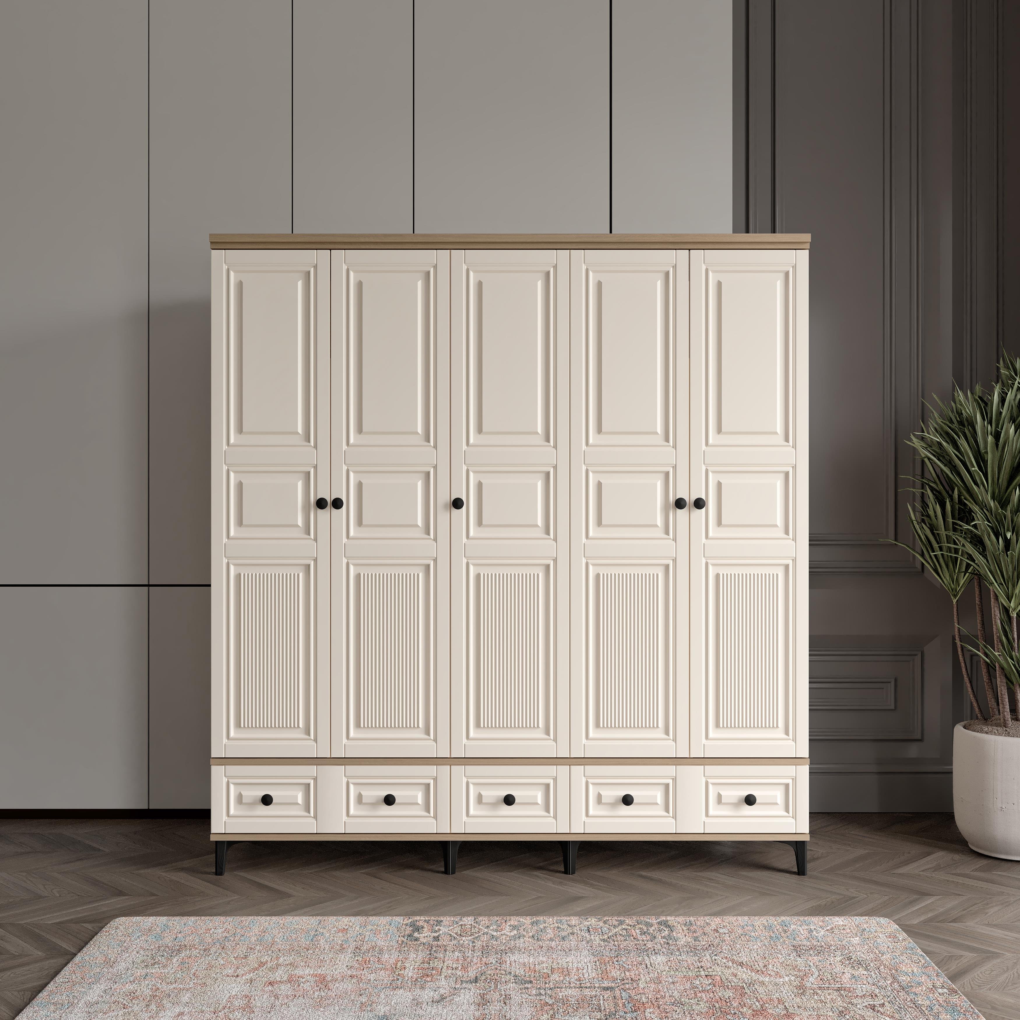  ZÜMER 5 KAPILI DOLAP %100 MDF