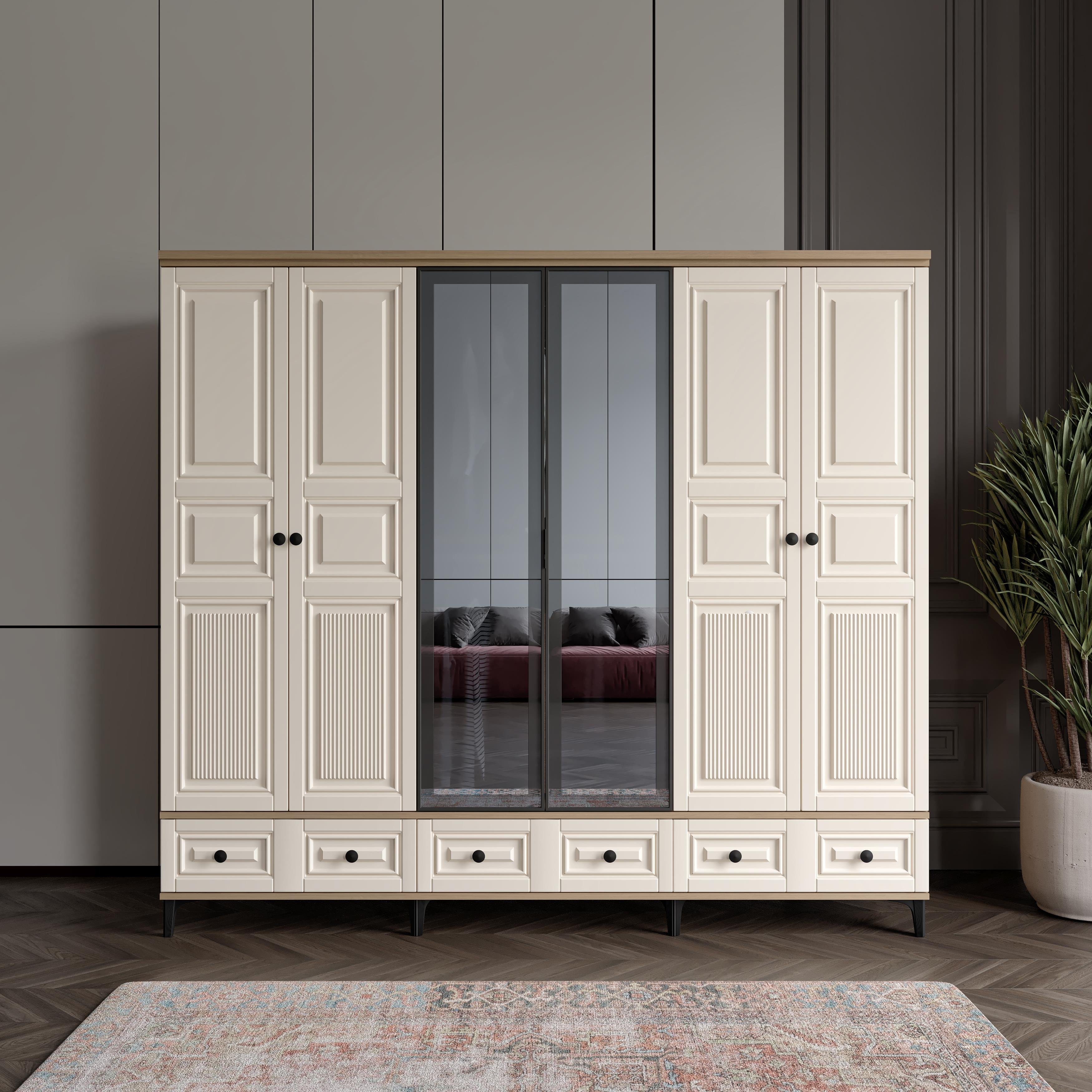  ZÜMER 6 KAPILI DOLAP %100 MDF