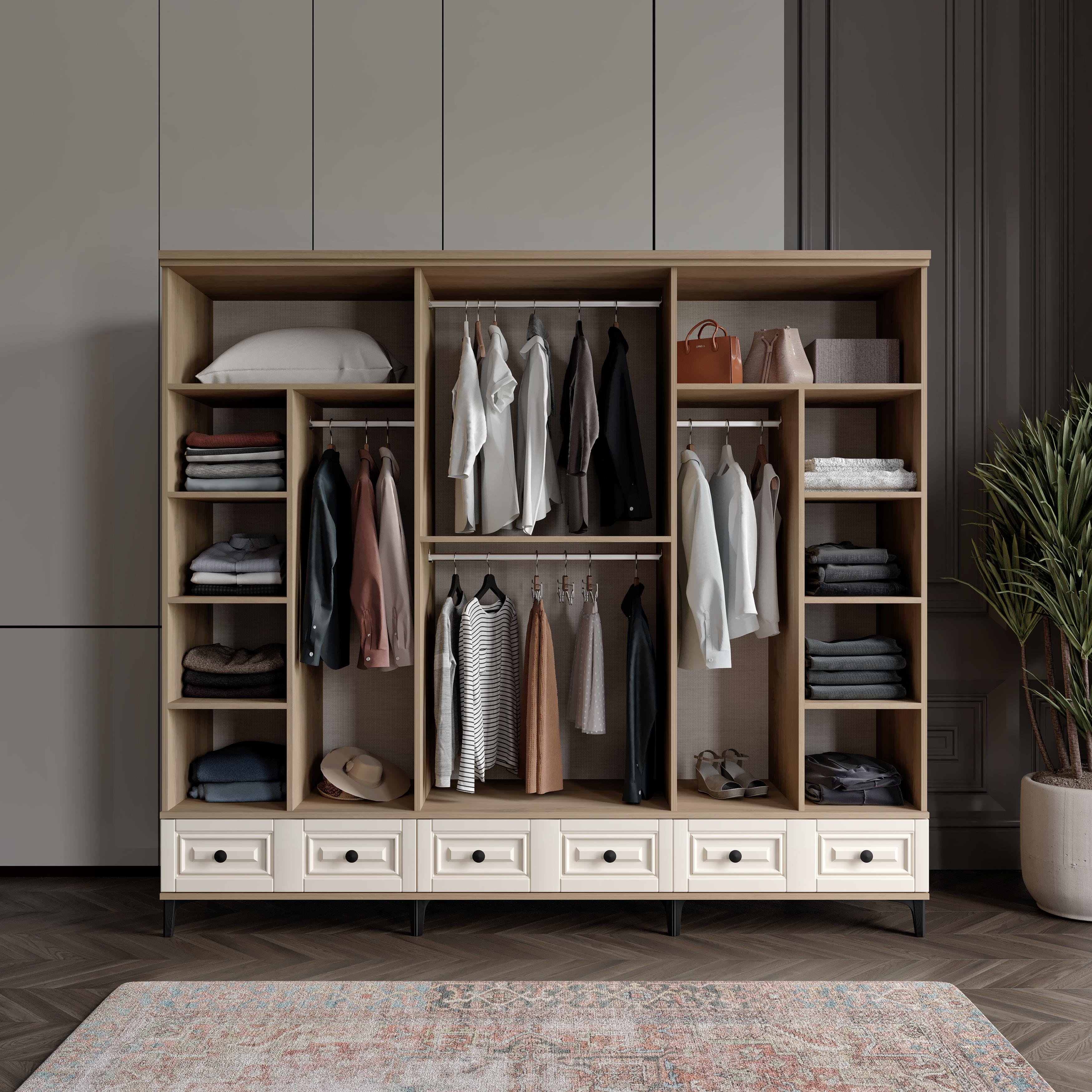  ZÜMER 6 KAPILI DOLAP %100 MDF