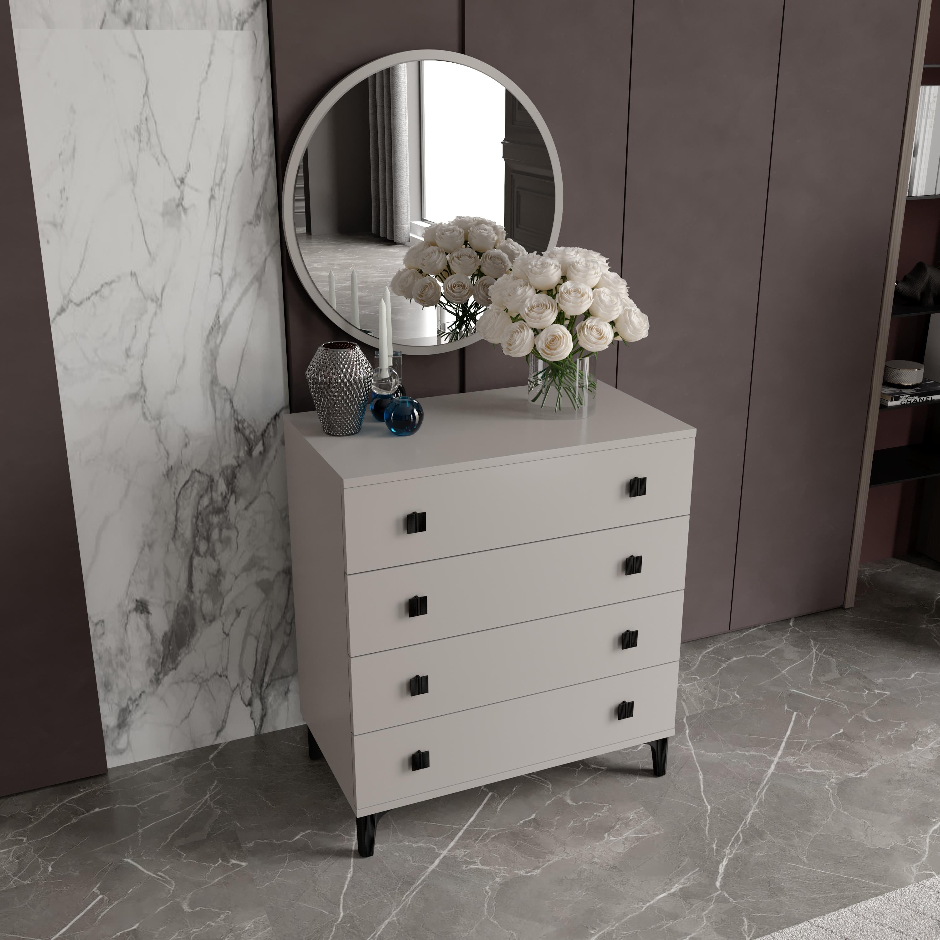 KONFOR AYNALI ŞİFONYER %100 MDF