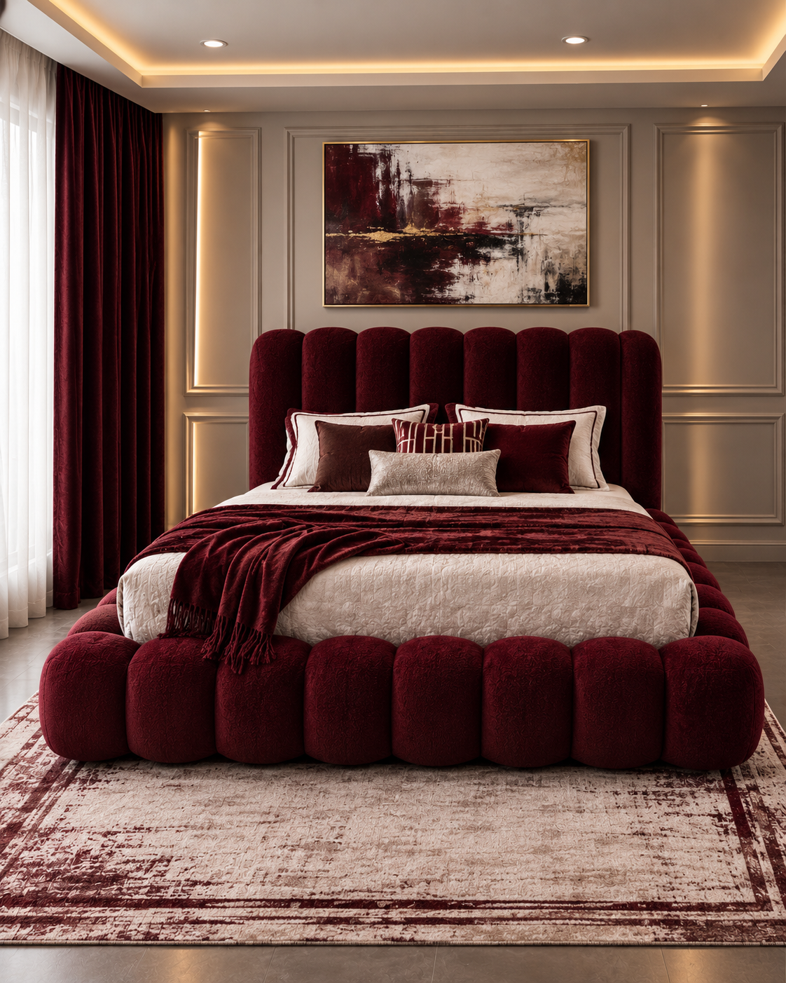 LUNA BAZA BAŞLIK BORDO