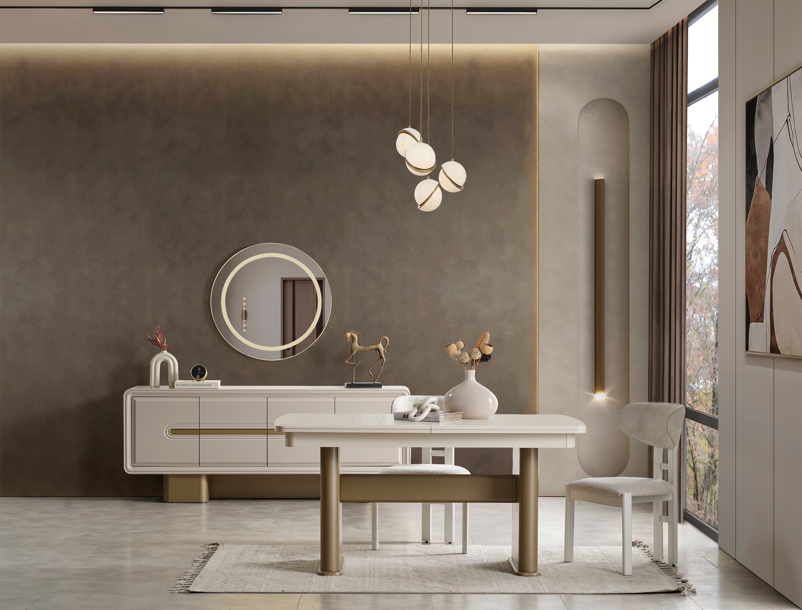 PERA MASA 4 SANDALYE