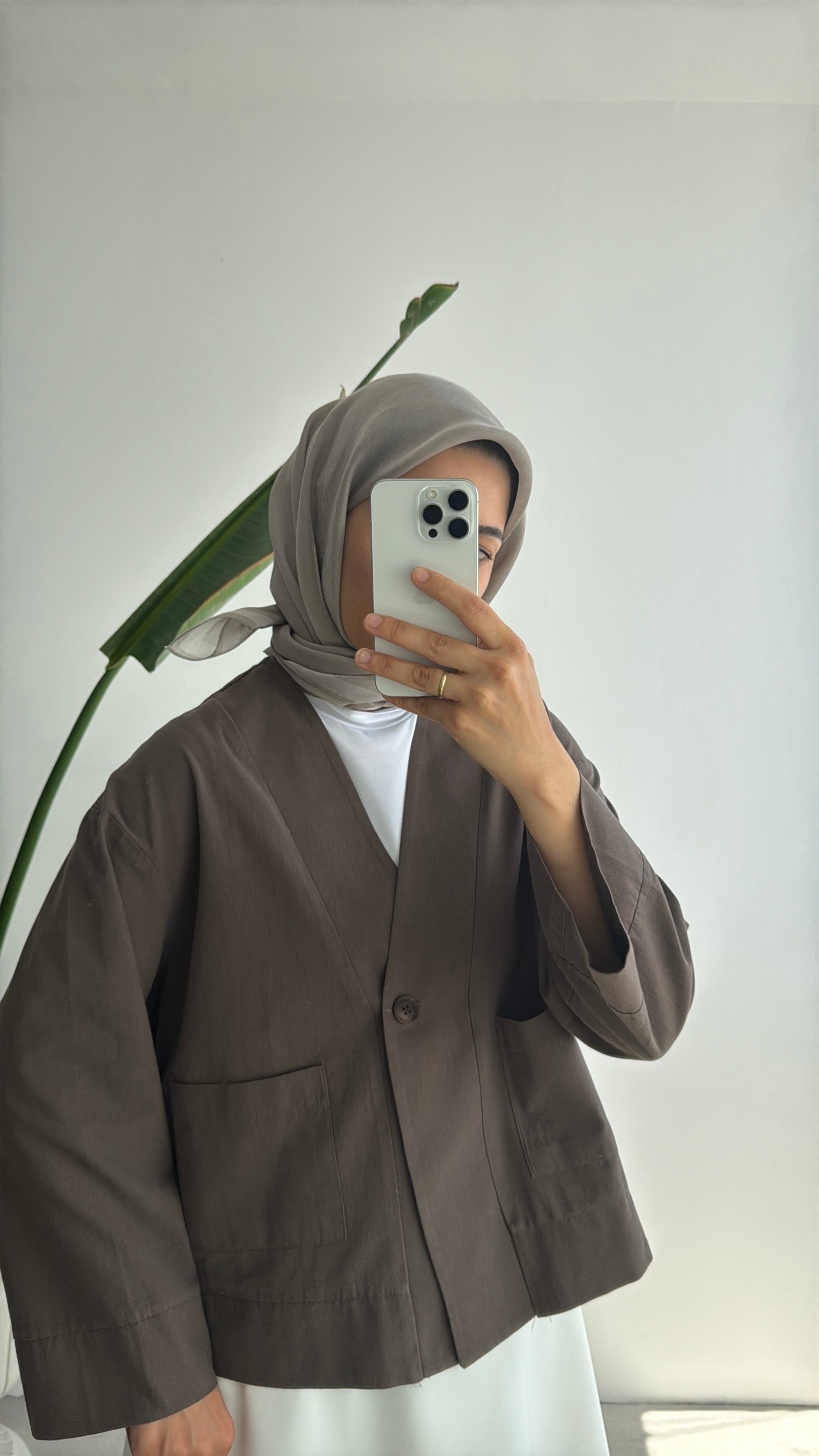 %100 PAMUK CEKET - KAHVE