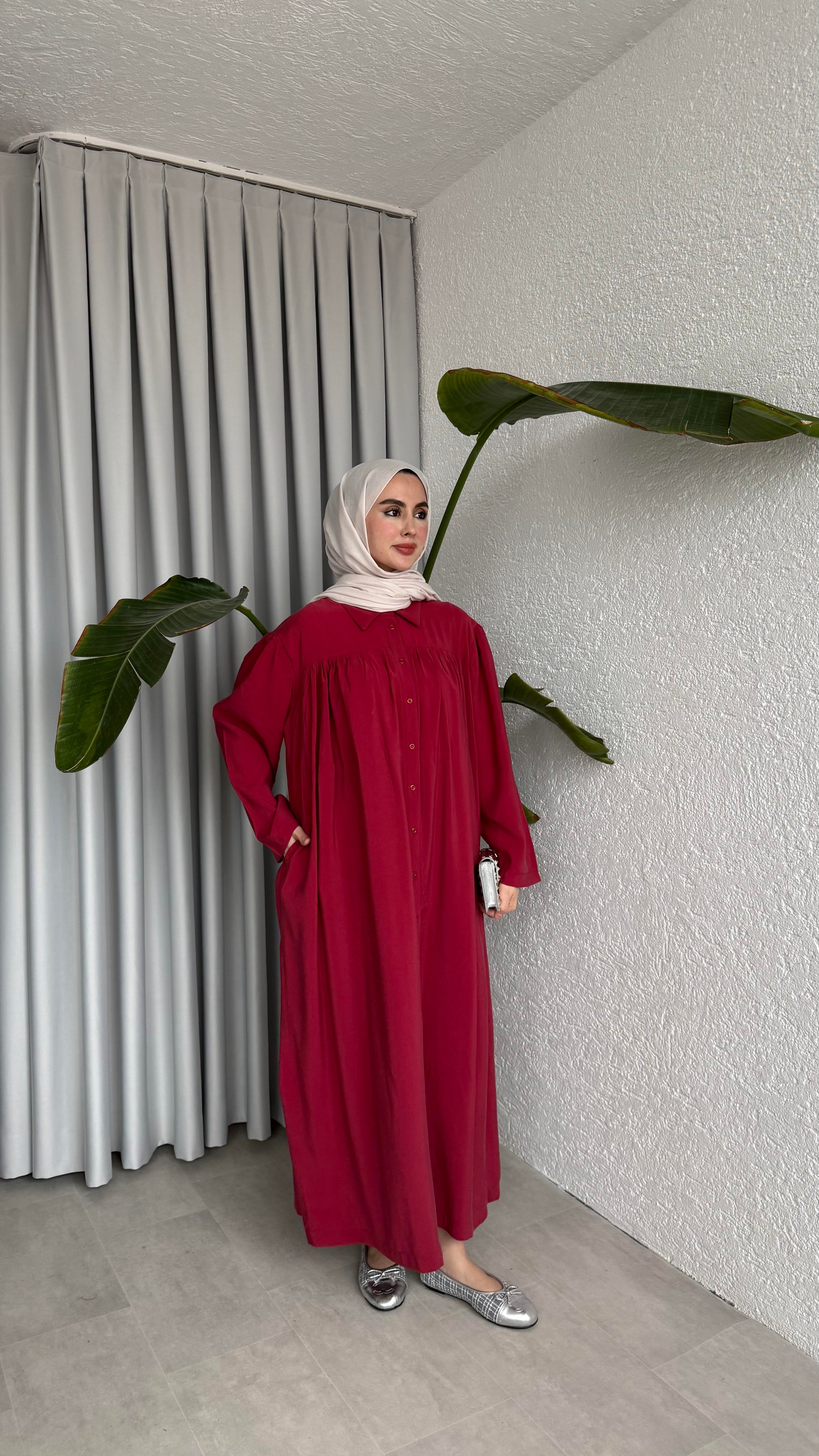 AHU ELBİSE - BORDO