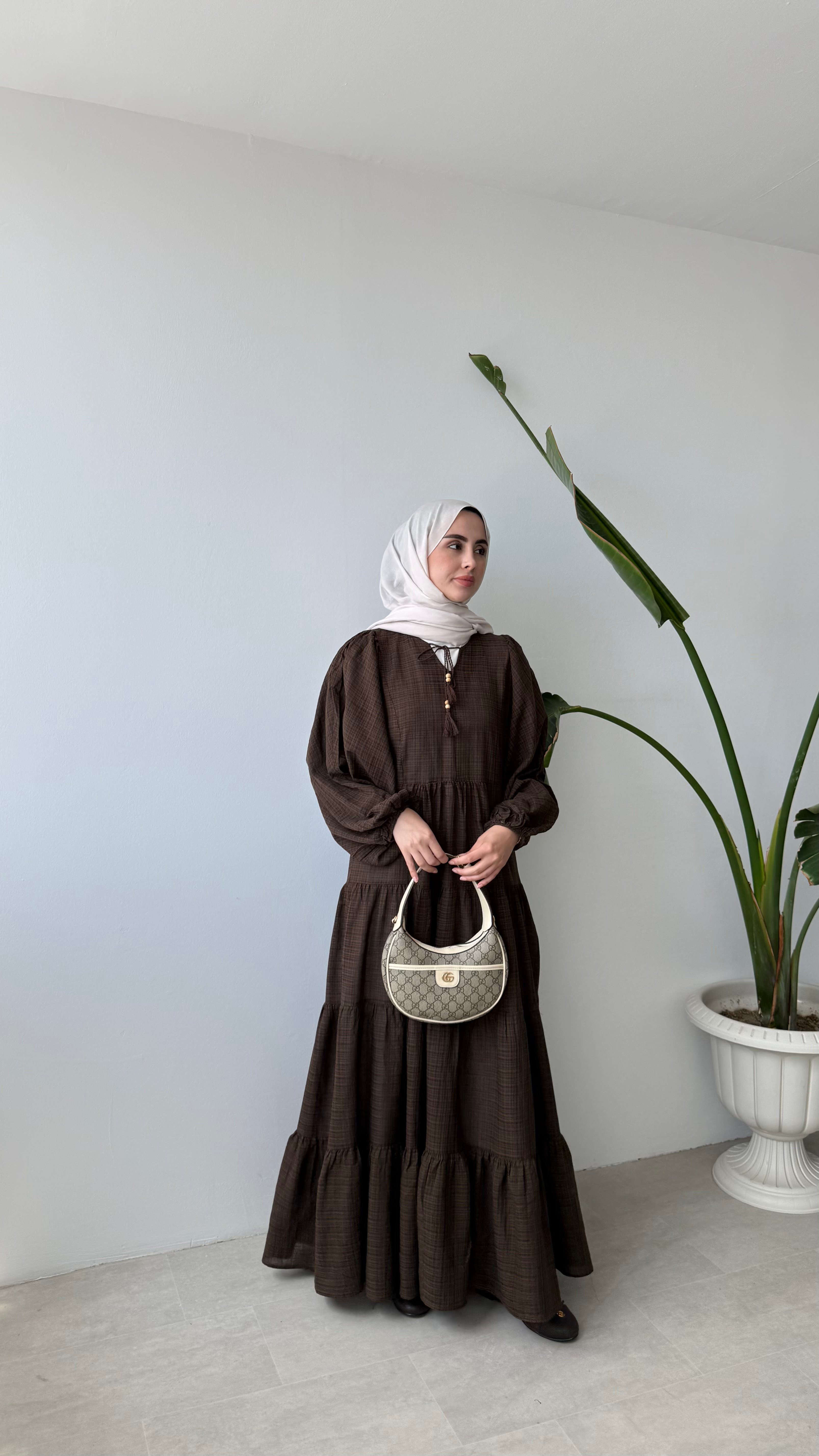 ALAÇATI ELBİSE - KAHVE