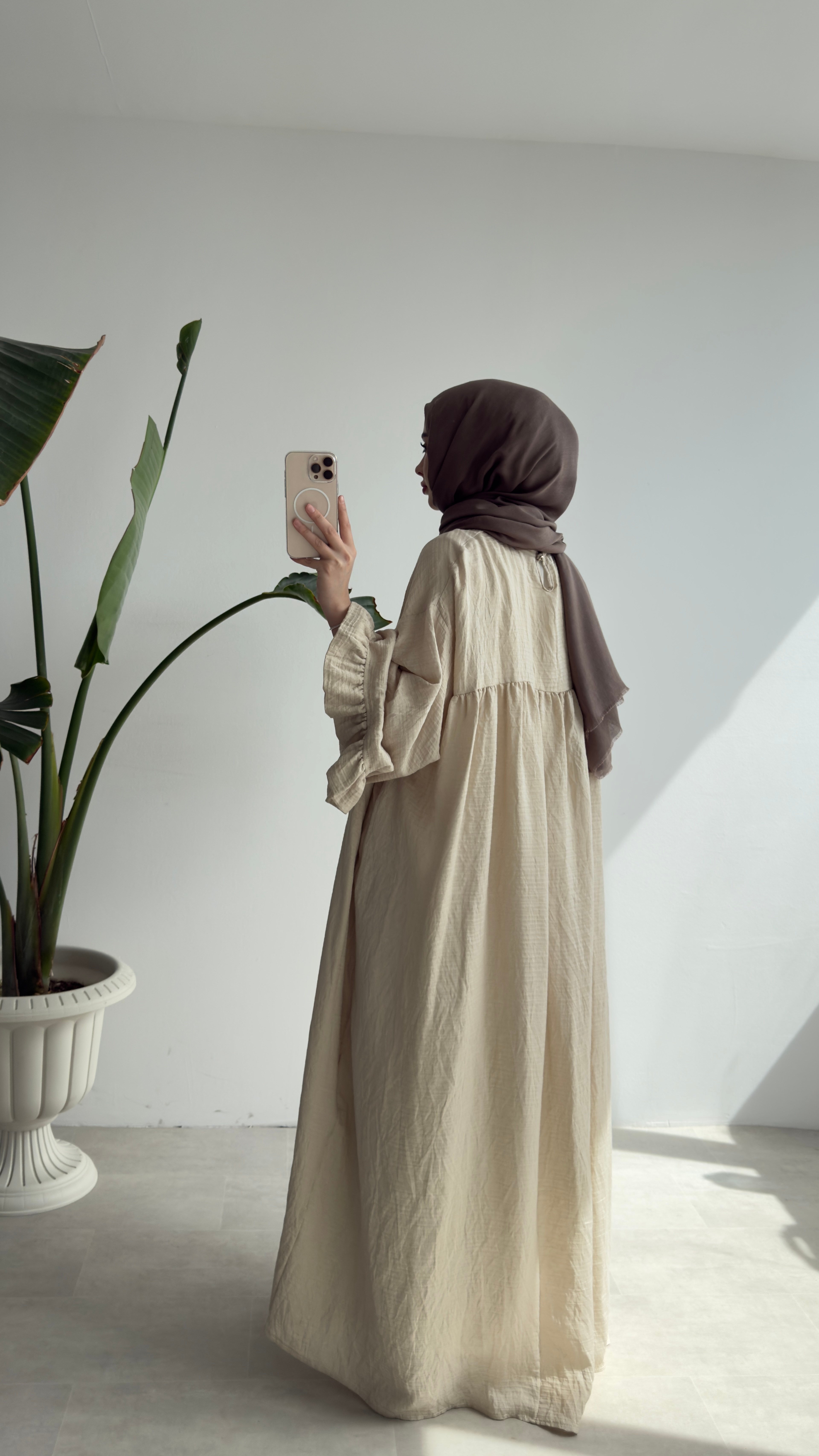 ALMISYENİ ELBİSE - BEJ