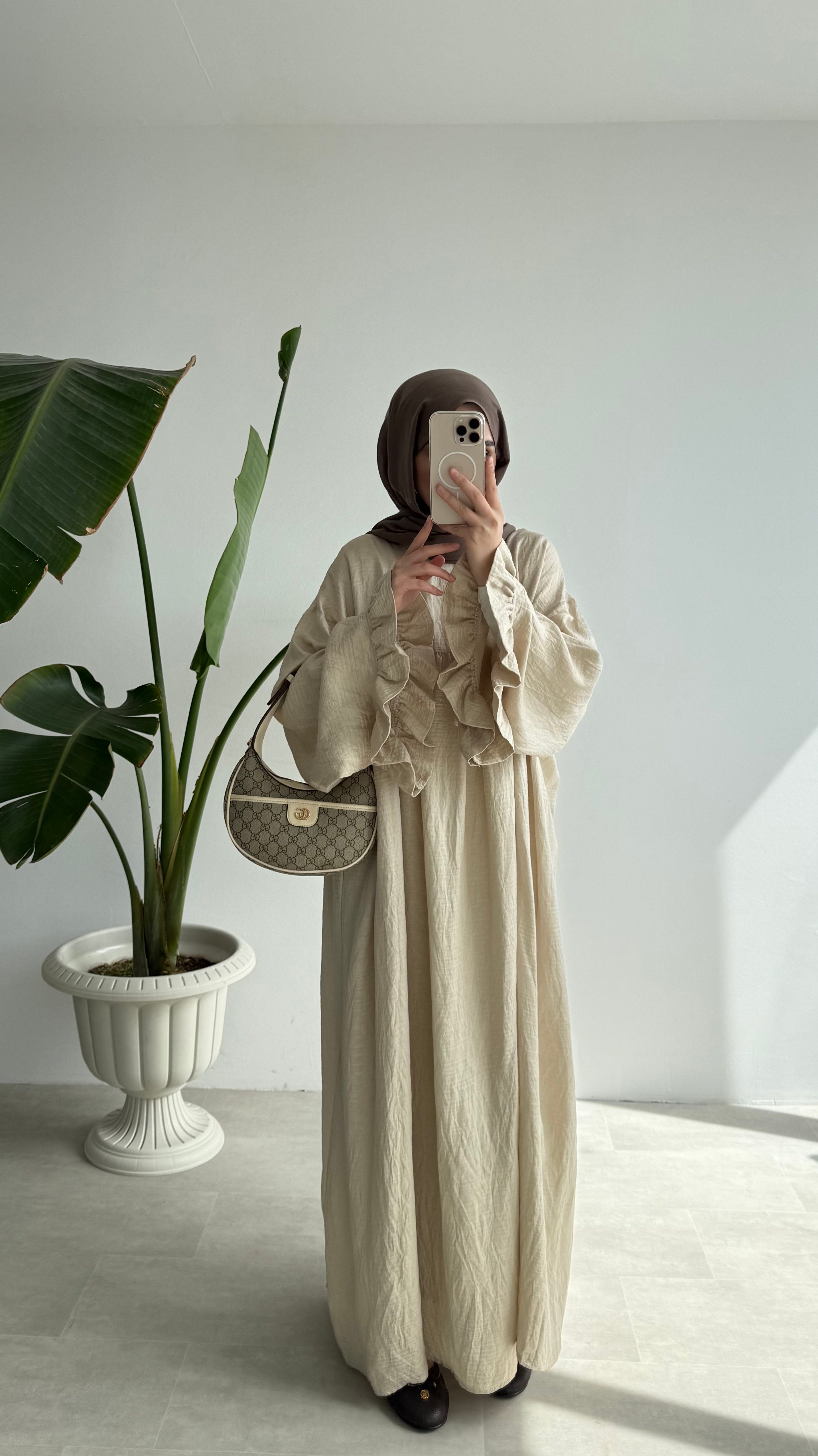 ALMISYENİ ELBİSE - BEJ