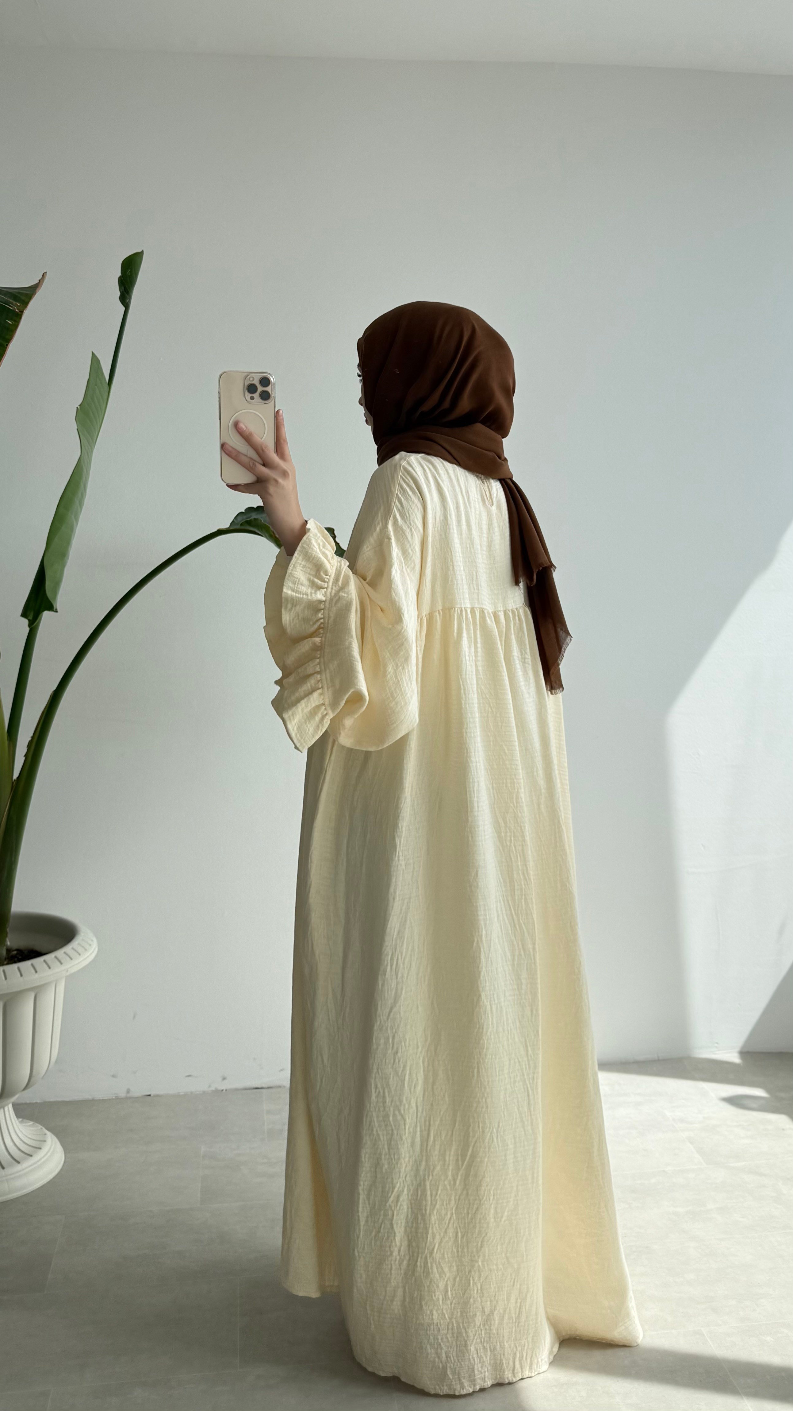 ALMISYENİ ELBİSE - EKRU