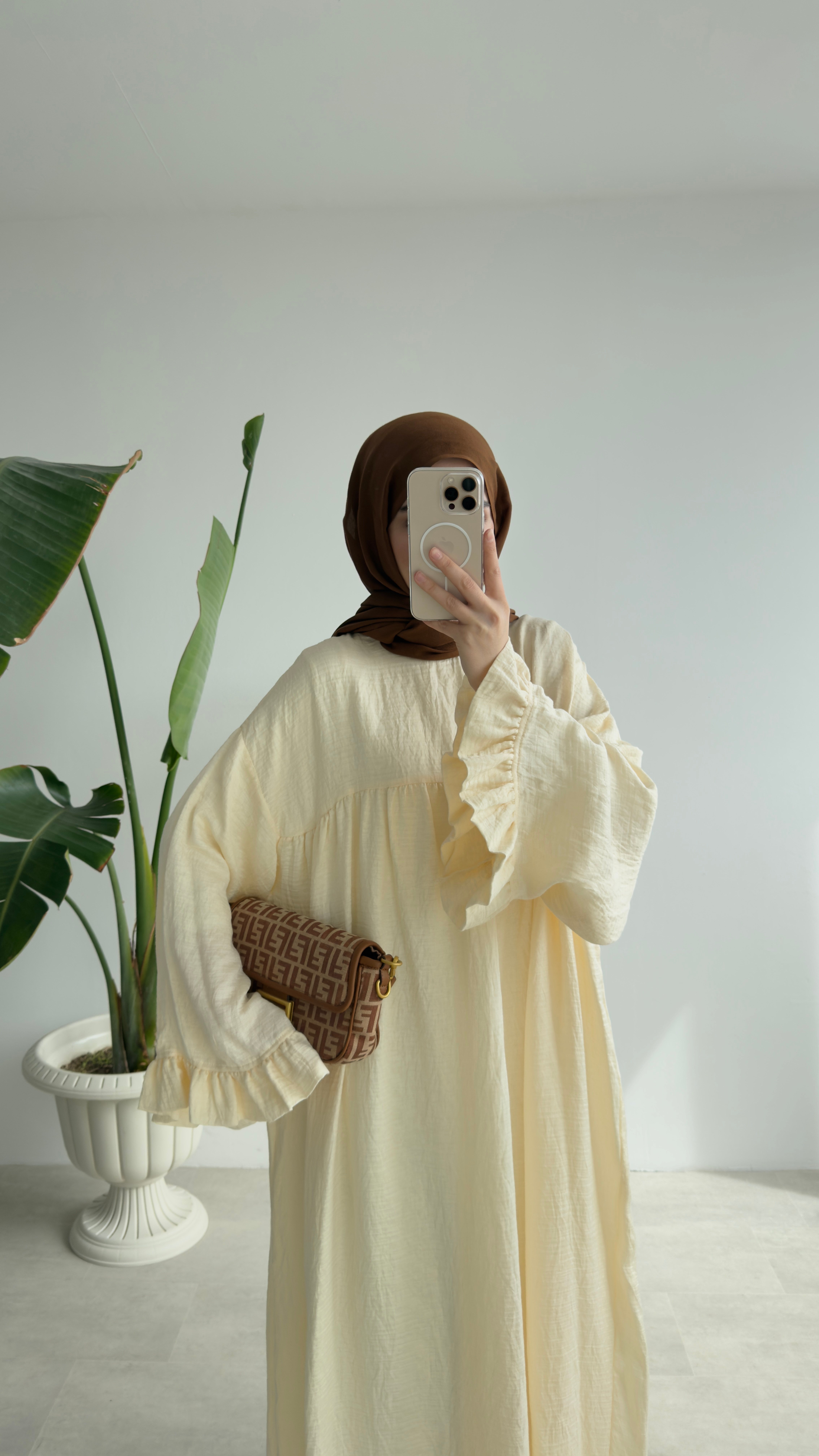 ALMISYENİ ELBİSE - EKRU