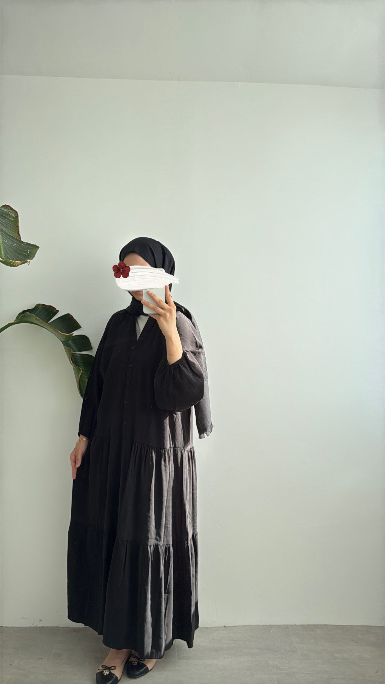 CUPRA KAT KAT ELBİSE - SİYAH