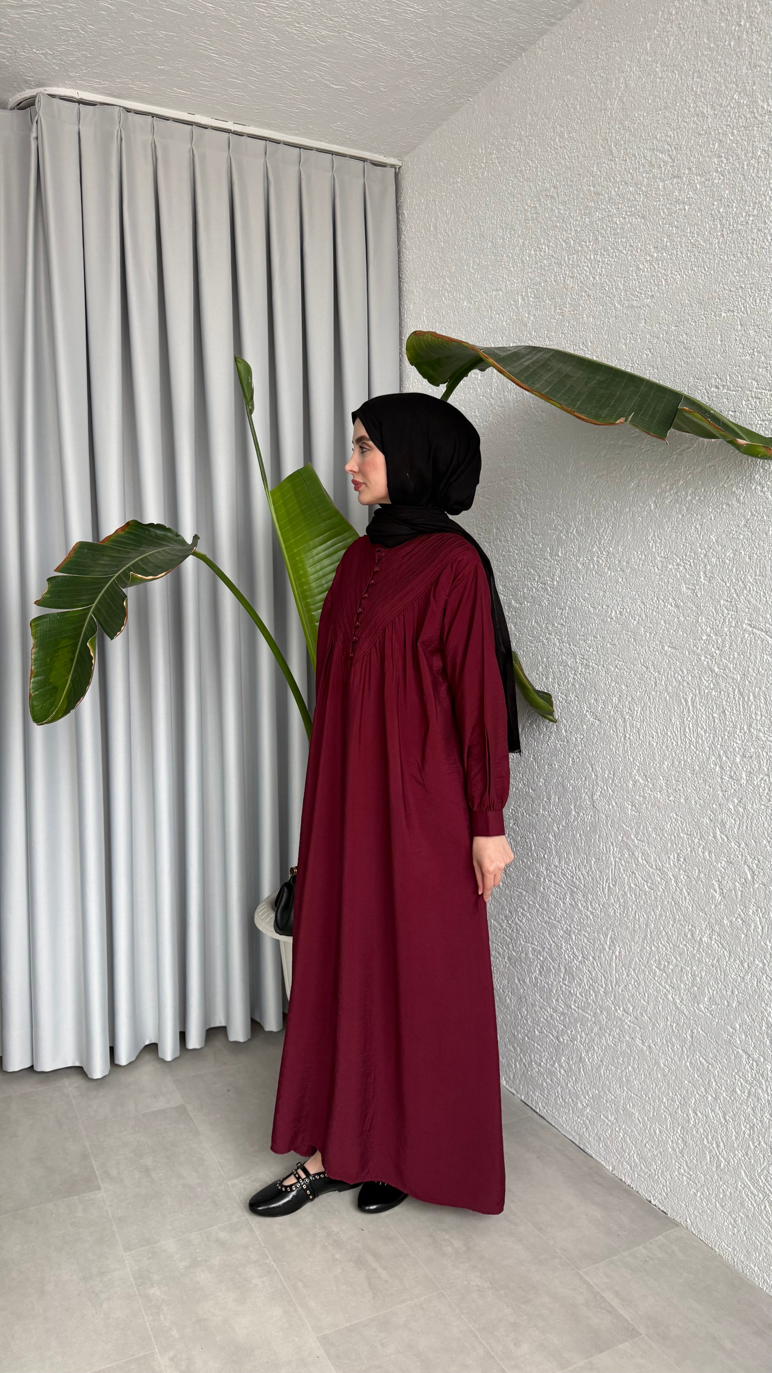 DEVA ELBİSE - BORDO