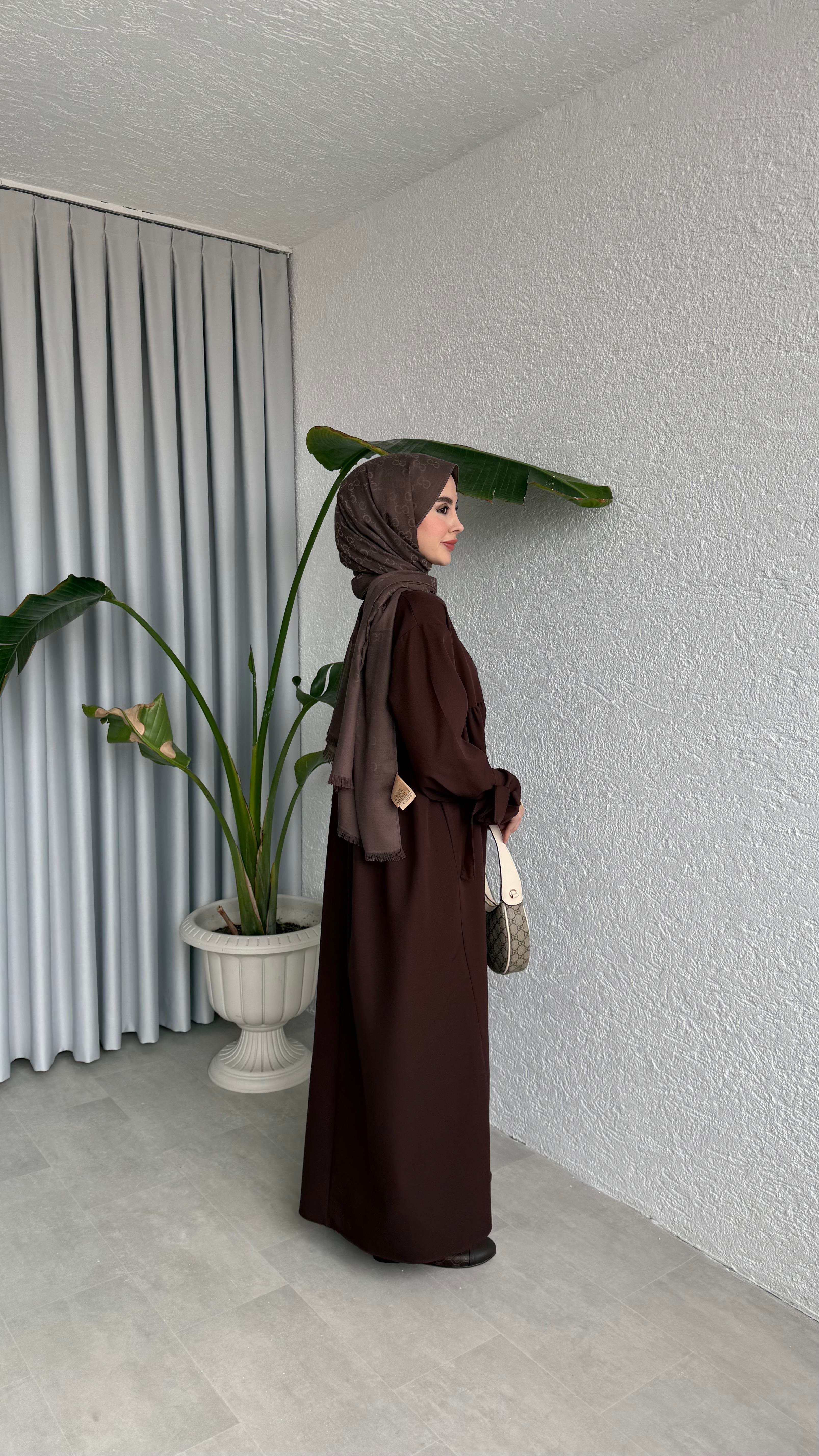 DOHA ELBİSE - KAHVE