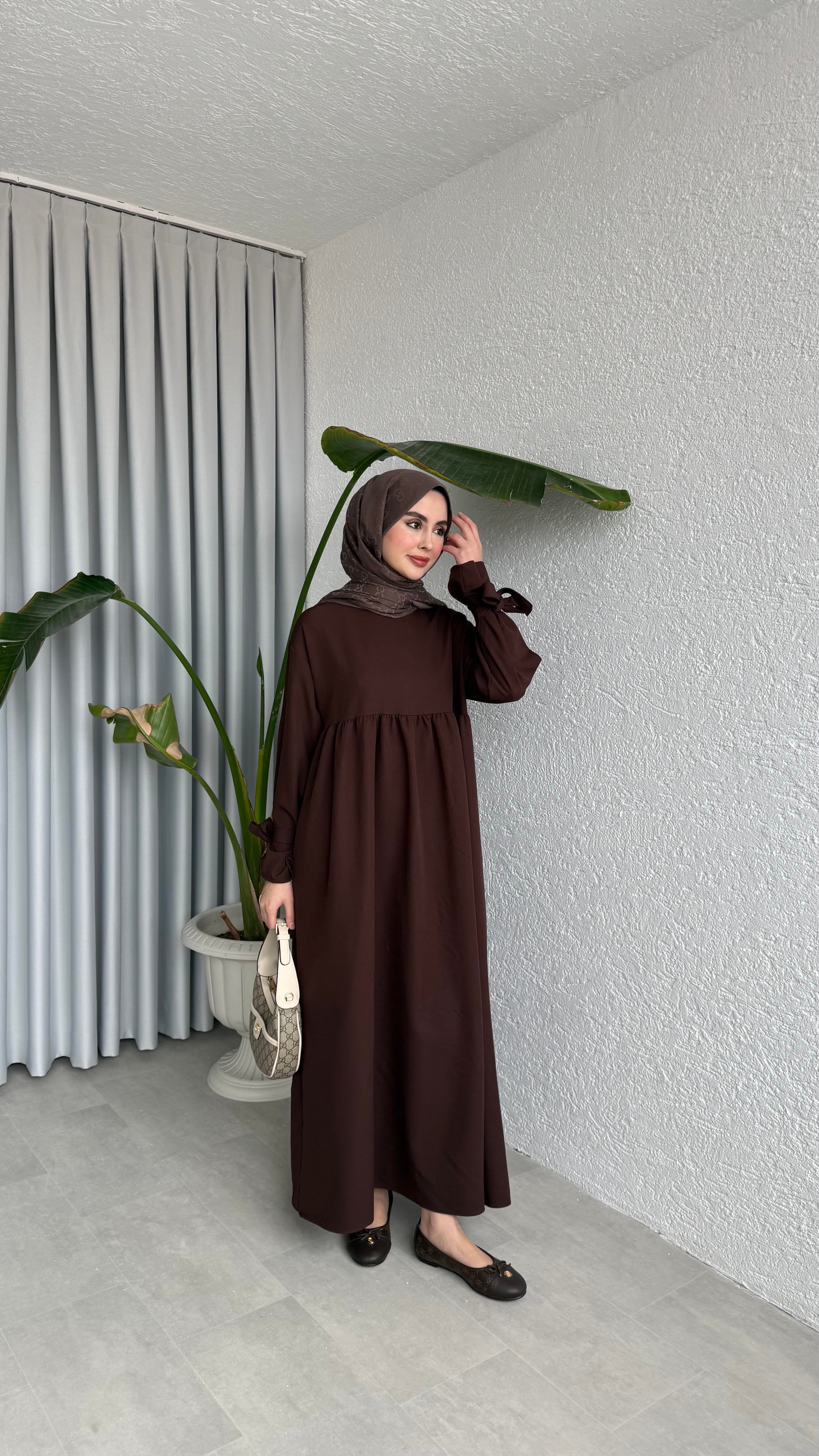 DOHA ELBİSE - KAHVE