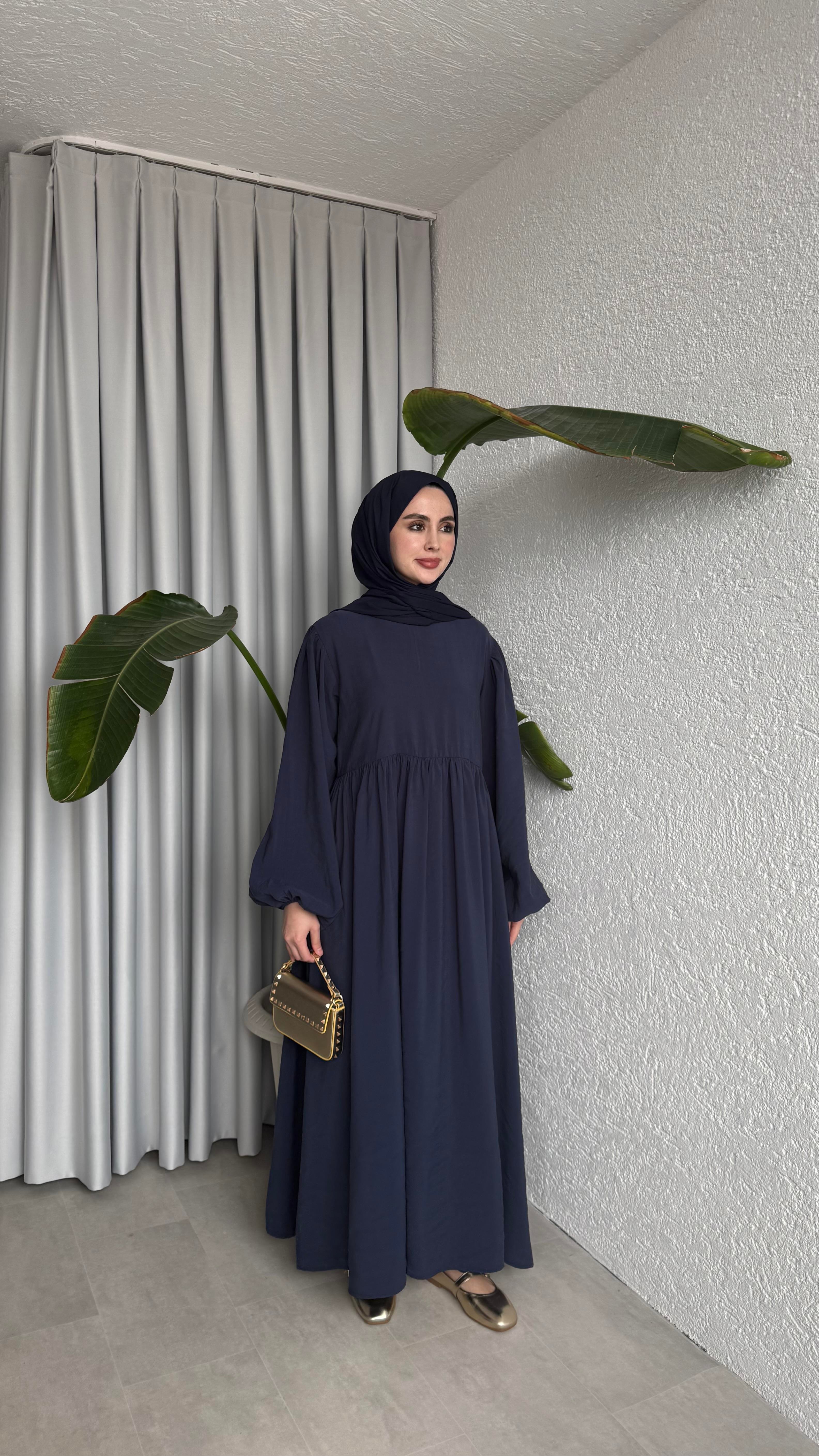 MAVERA CUPRA ELBİSE - LACİVERT