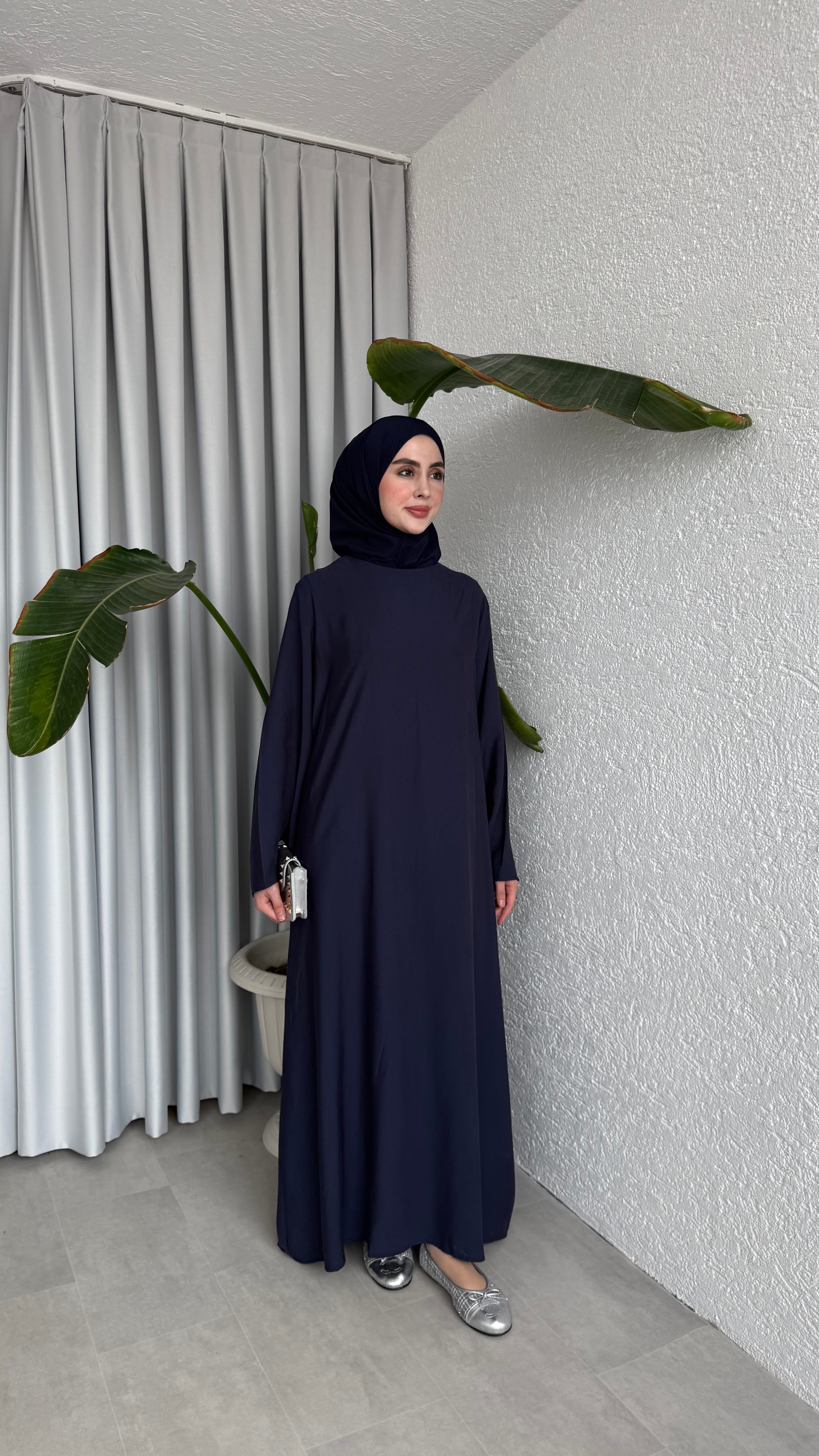 MODAL BASIC ELBİSE - LACİVERT