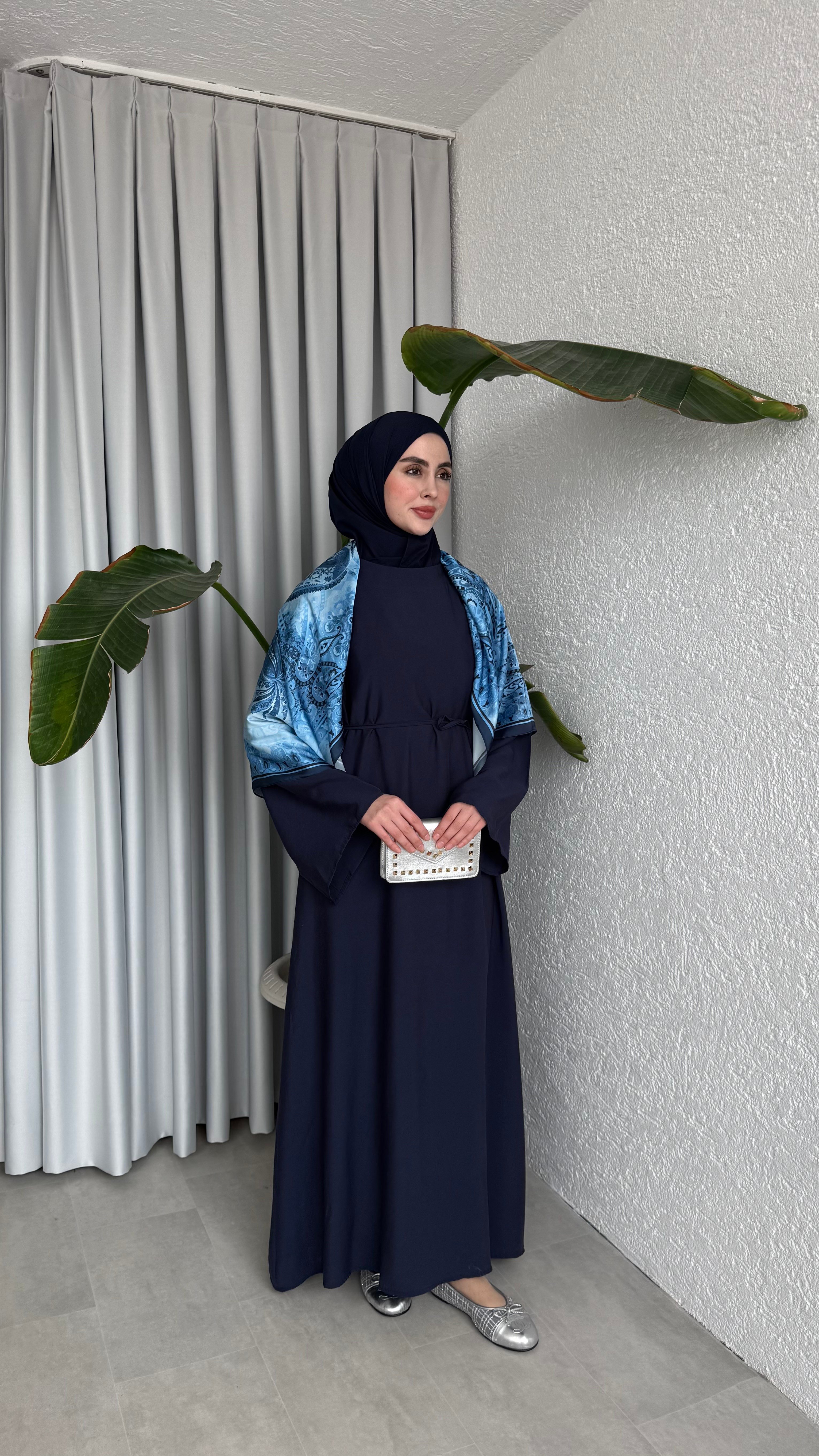 MODAL BASIC ELBİSE - LACİVERT