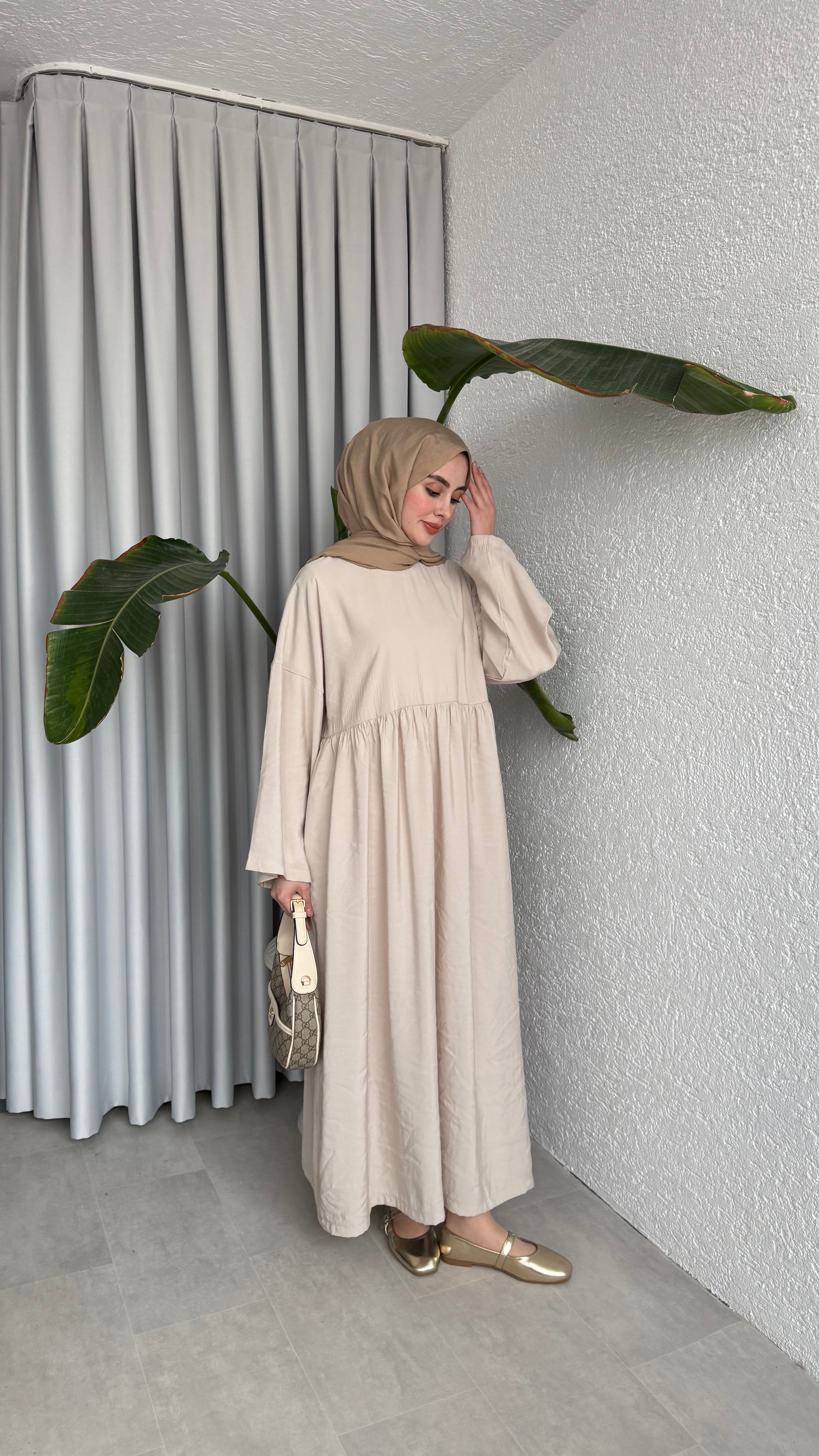 MOON CUPRA ELBİSE - BEJ