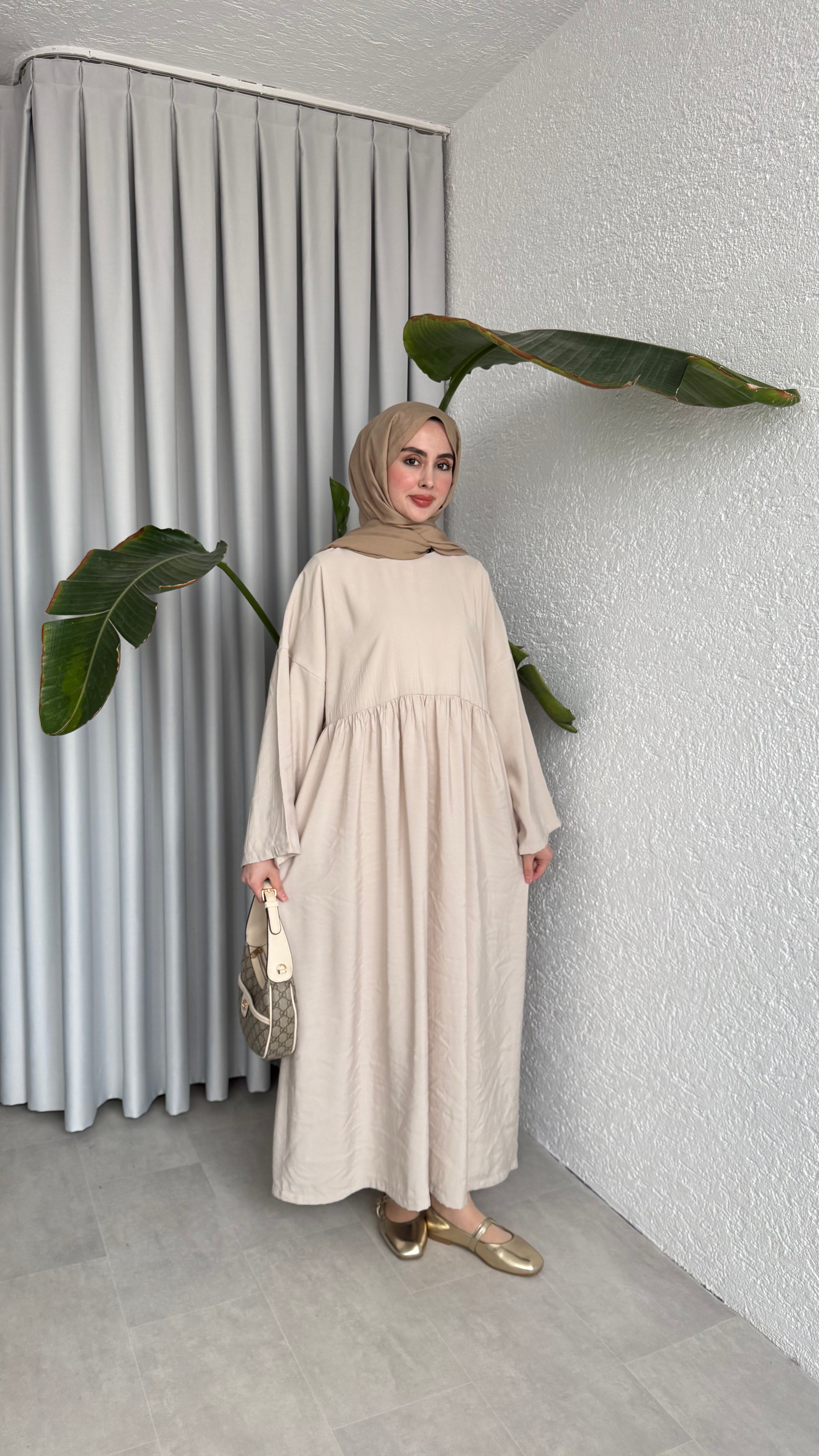 MOON CUPRA ELBİSE - BEJ