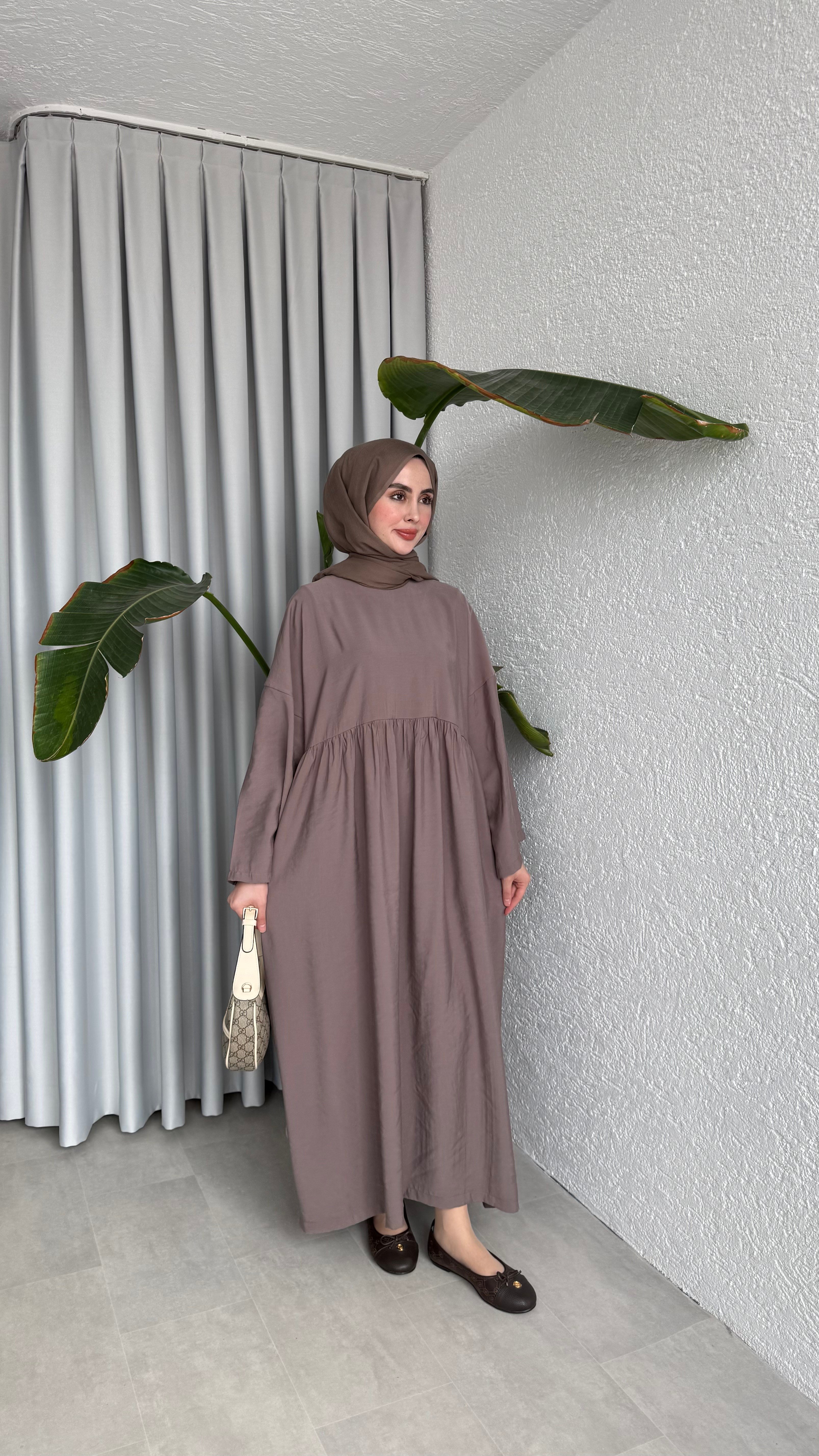 MOON CUPRA ELBİSE - VİZON