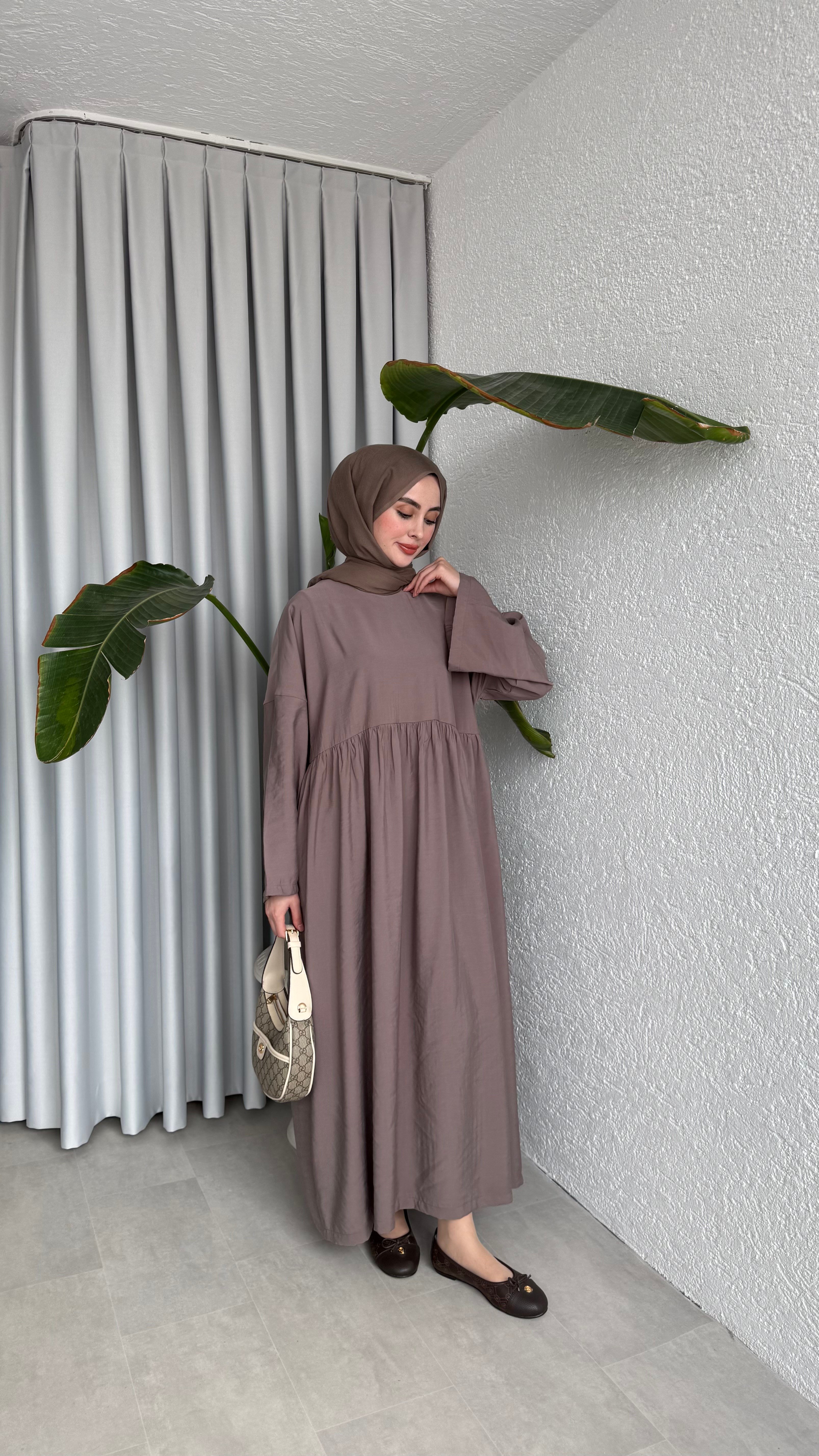 MOON CUPRA ELBİSE - VİZON