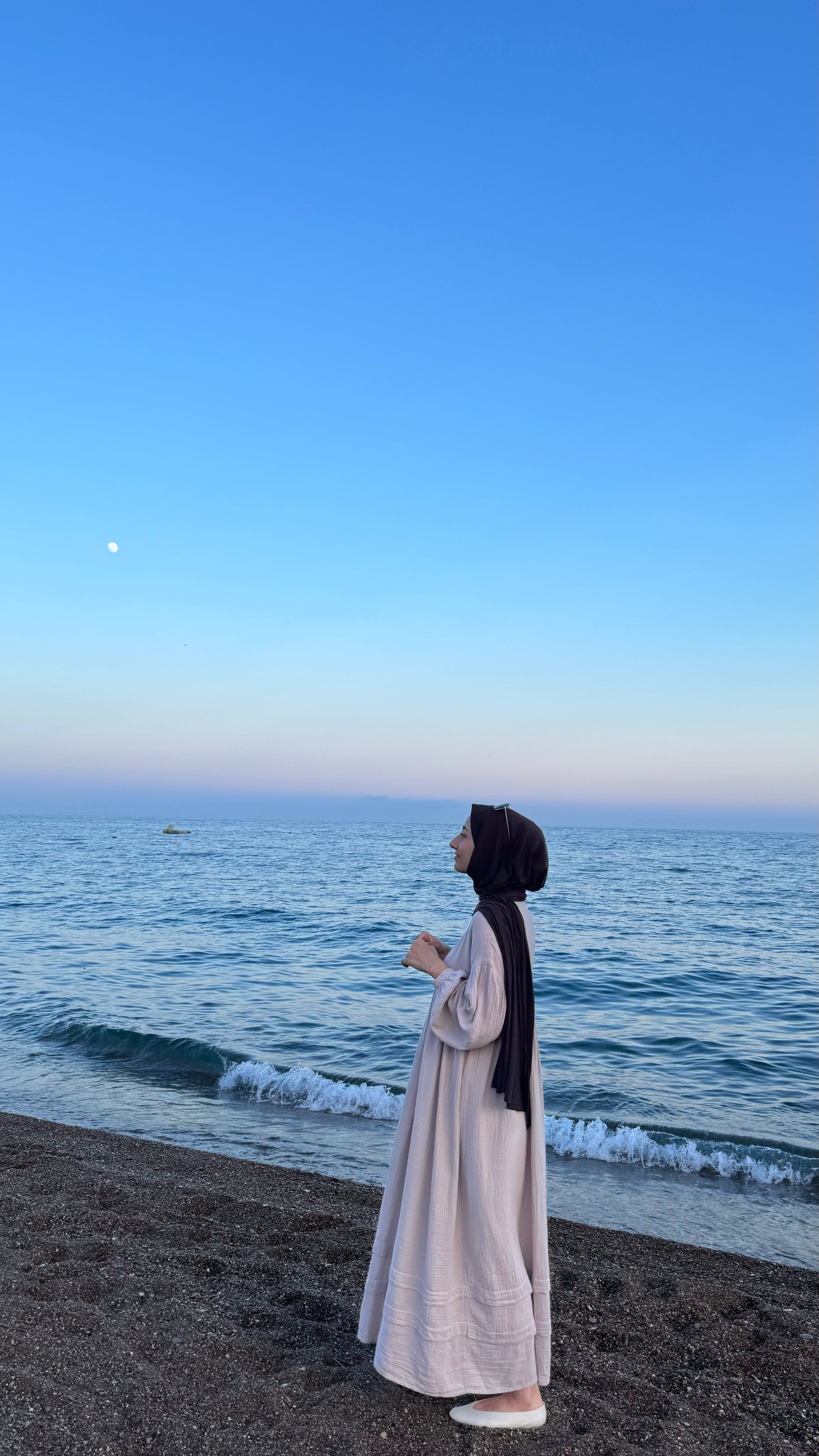 MÜSLİN ELBİSE - BEJ