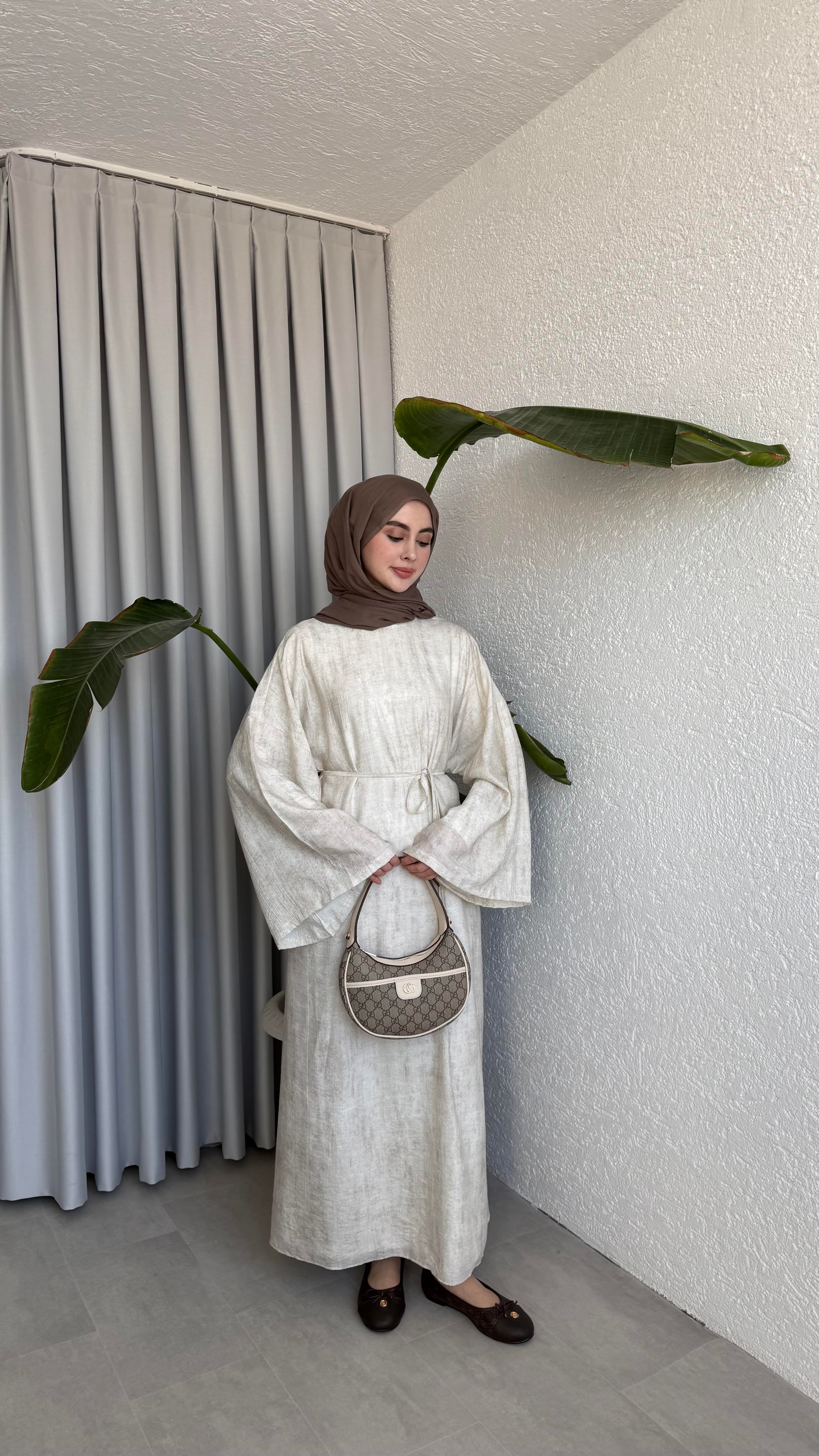 NATURAL ELBİSE - EKRU