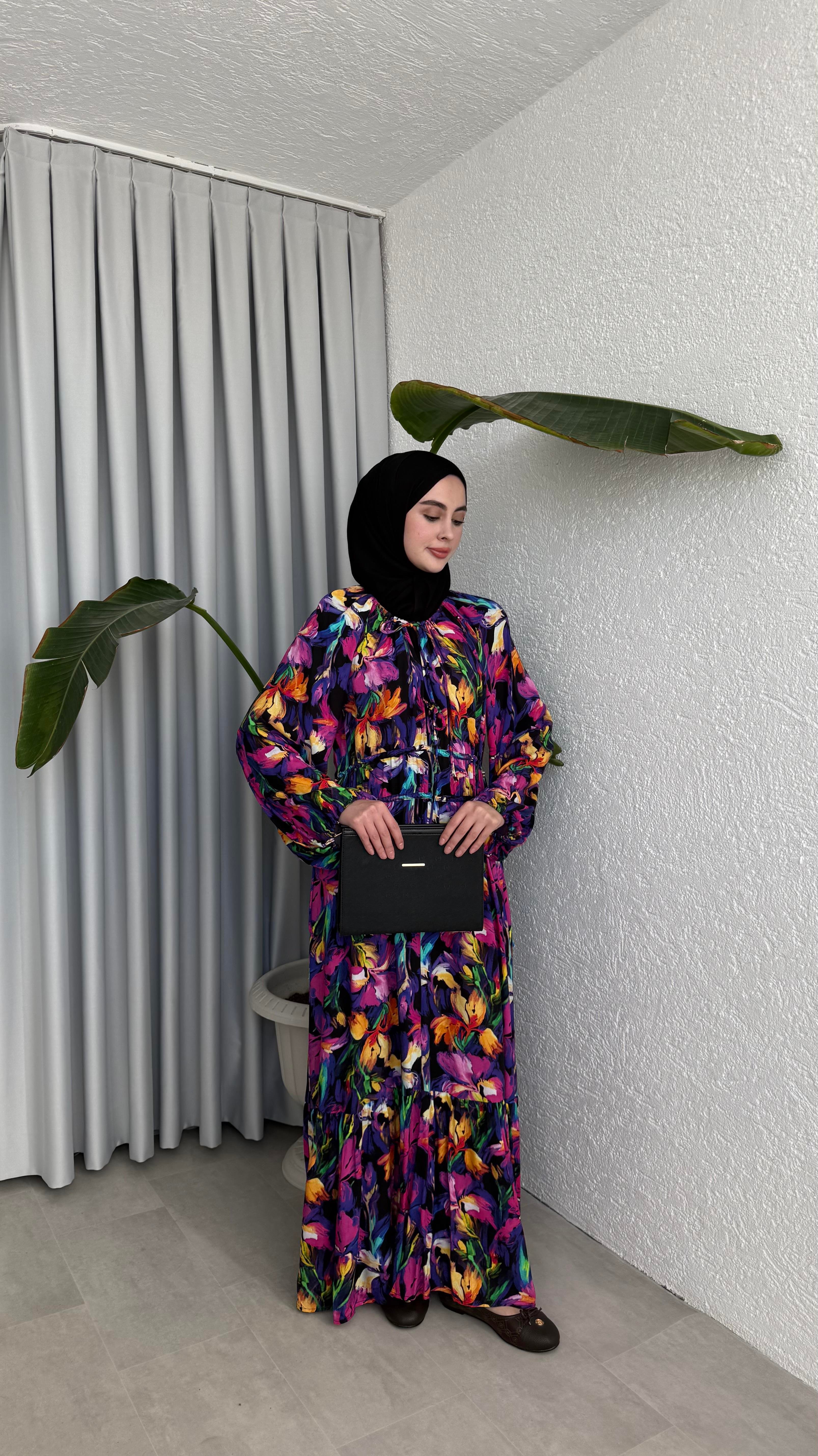 NEON ELBİSE - SİYAH 